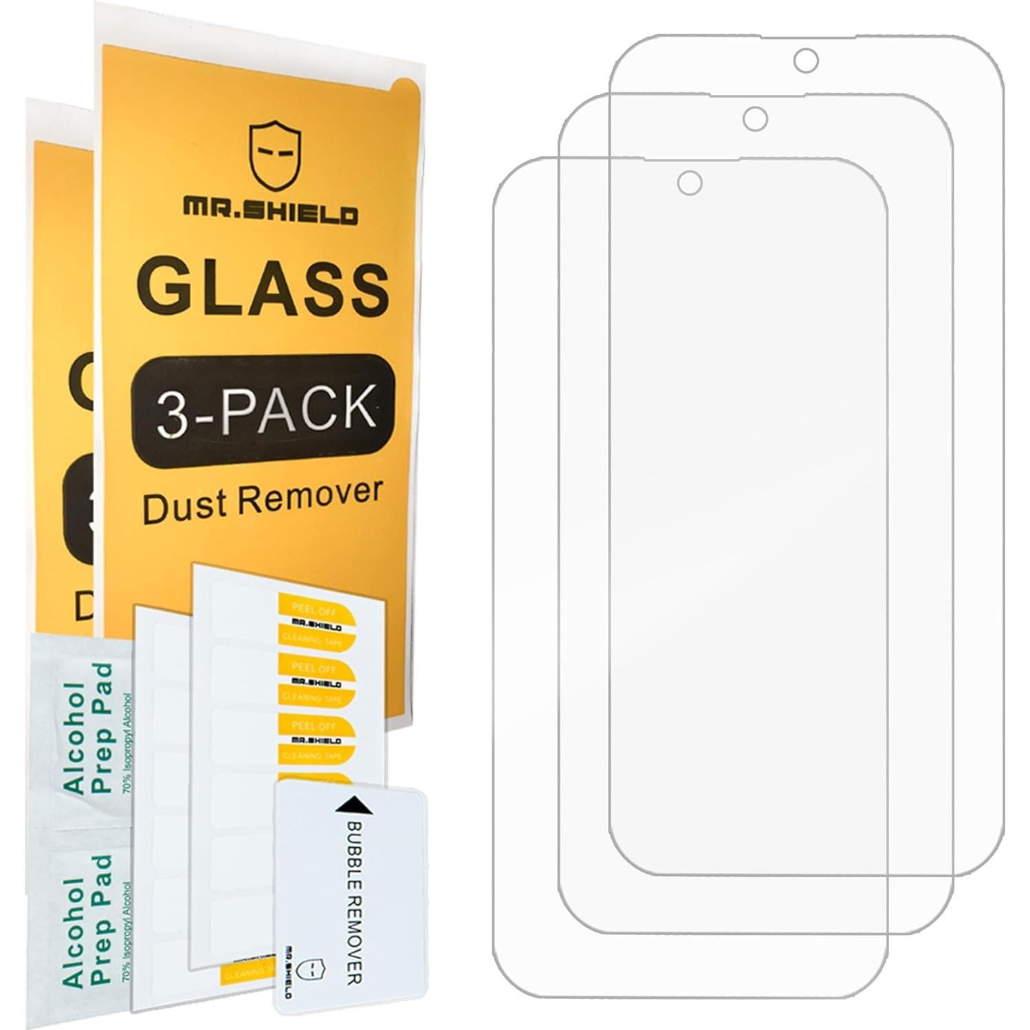 Protector de Pantalla Mr.Shield para Samsung Galaxy A36/A56 - Vidrio Templado 9H - Paquete de 3