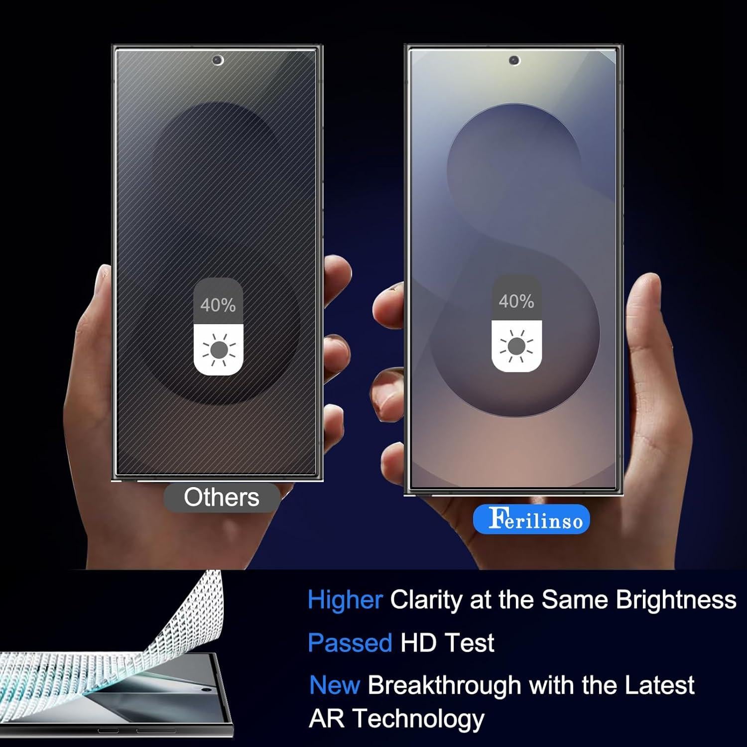 Protector de Pantalla Privado Ferilinso para Samsung S25 Ultra