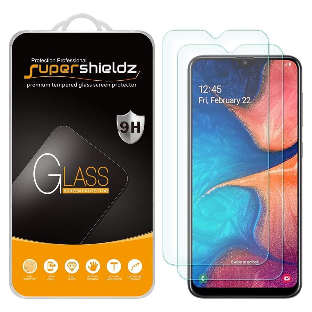 Protector de Pantalla Vidrio Templado Supershieldz para Samsung Galaxy A20 - 2 Unidades