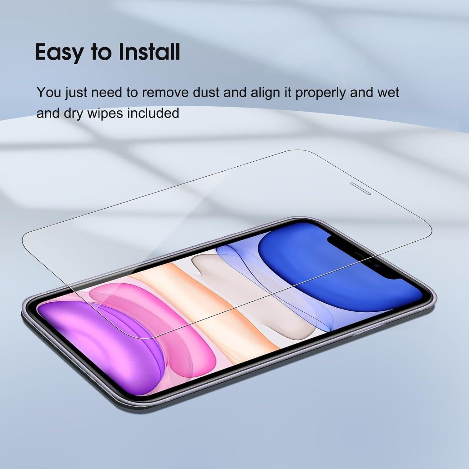 Protector de Pantalla Vidrio Templado Qularlans para iPhone 11/XR 6.1" 3 Pack