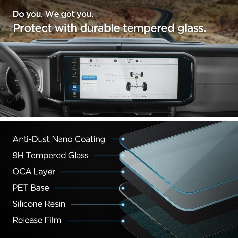 Protector de Pantalla Vidrio Templado Spigen GlasTR Slim 12.3" Jeep