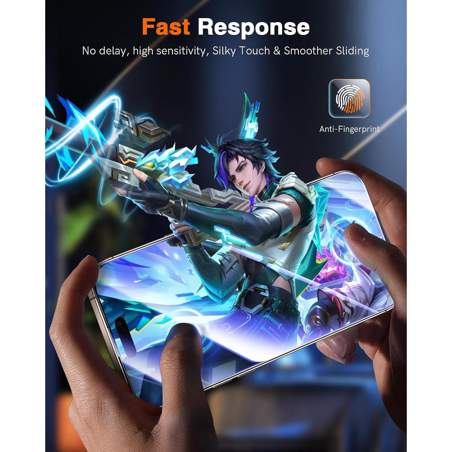 Protector de Pantalla LK para iPhone 15 Pro Max 3 Unidades 9H