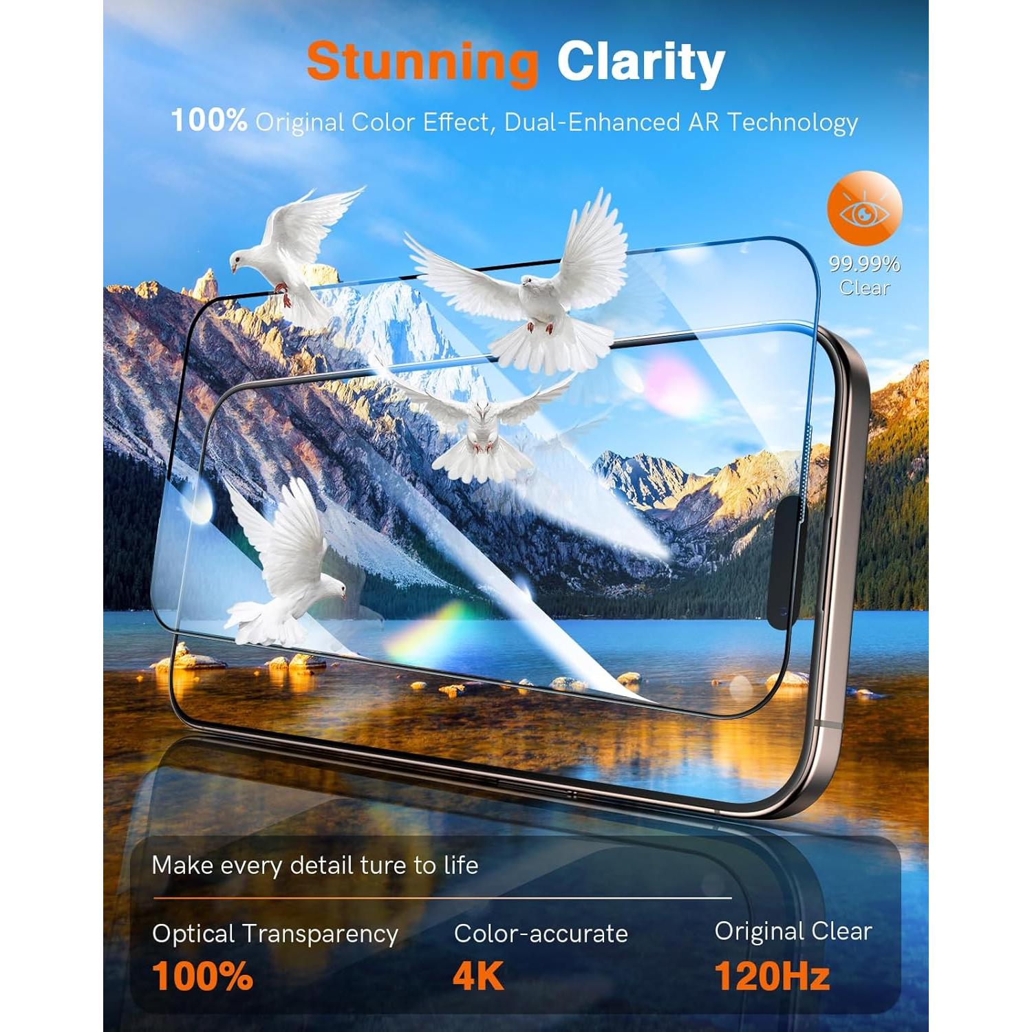 Protector de Pantalla LK para iPhone 15 Pro Max 3 Unidades 9H