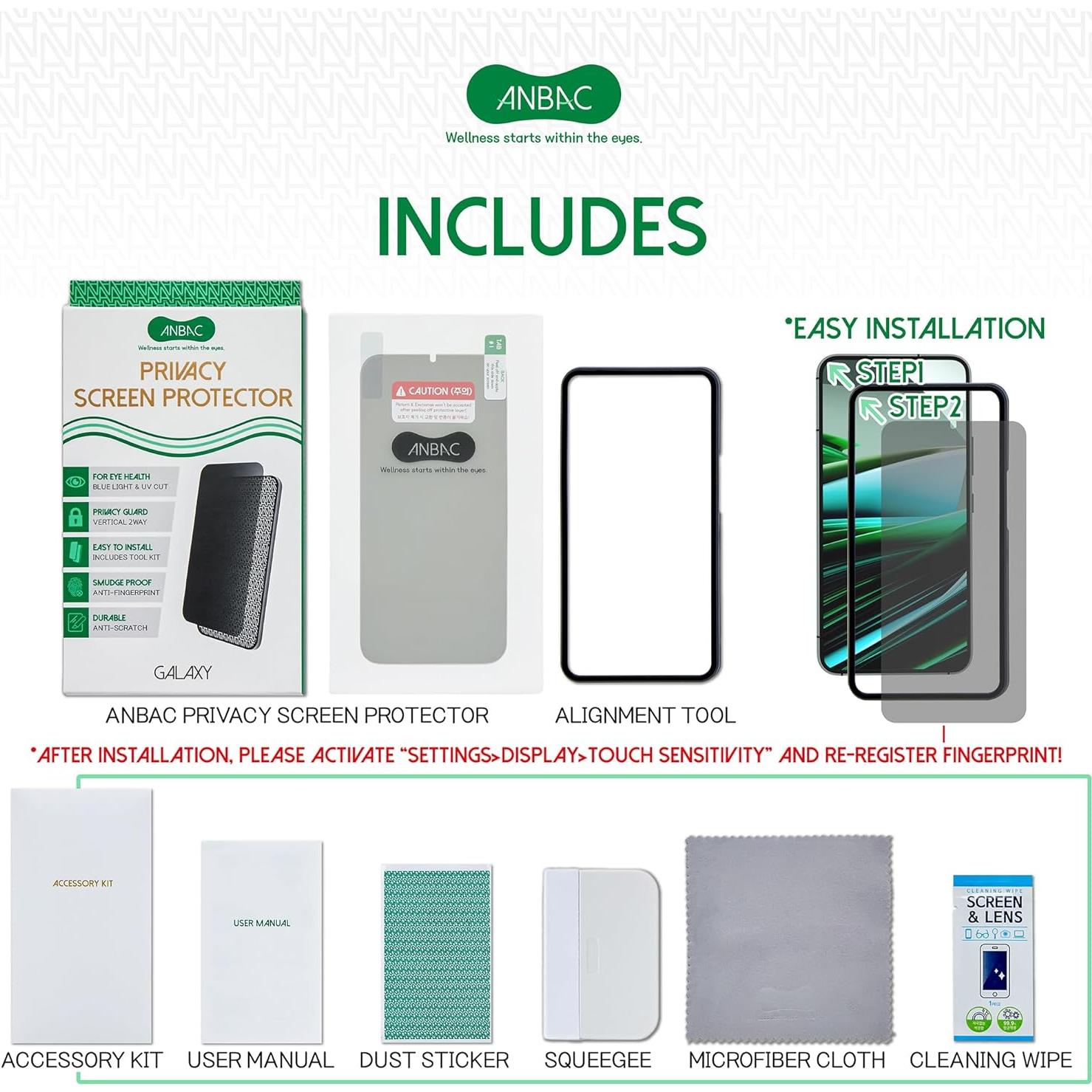 Protector de Pantalla Privado ANBAC para Samsung Galaxy S22 6.1"