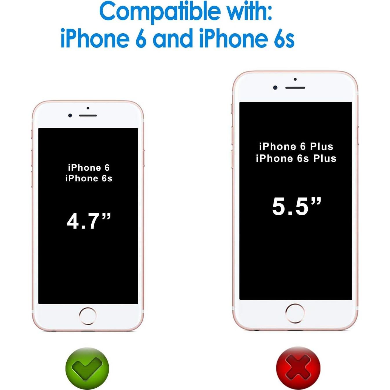 Protector de Pantalla JETech para iPhone 6/6s 4.7" Vidrio Templado 2-Pack