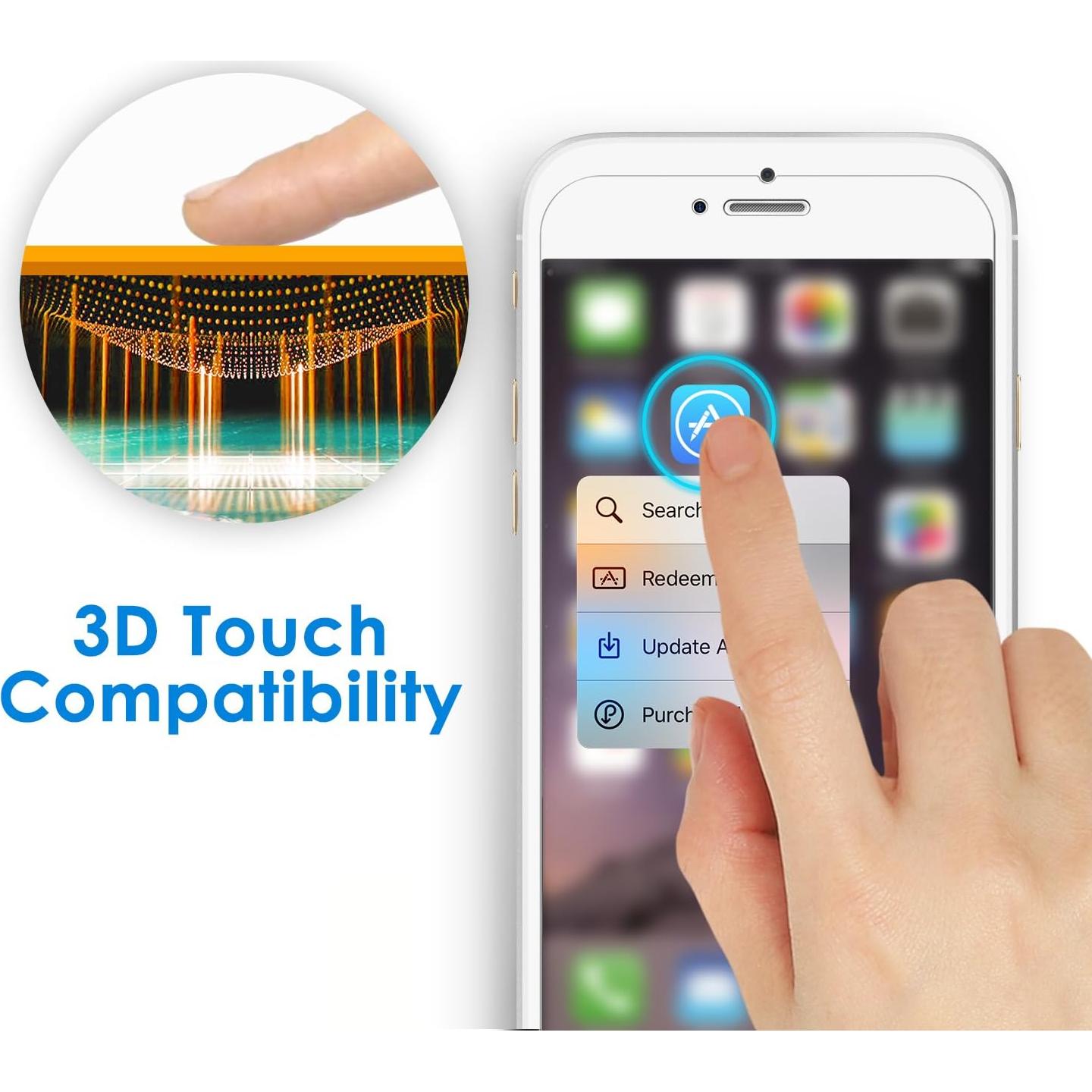 Protector de Pantalla JETech para iPhone 6/6s 4.7" Vidrio Templado 2-Pack