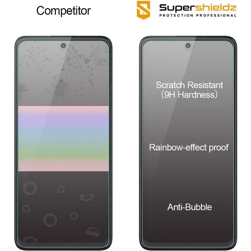 Protector de Pantalla Vidrio Templado Supershieldz para Motorola One 5G Ace - 2 Pack