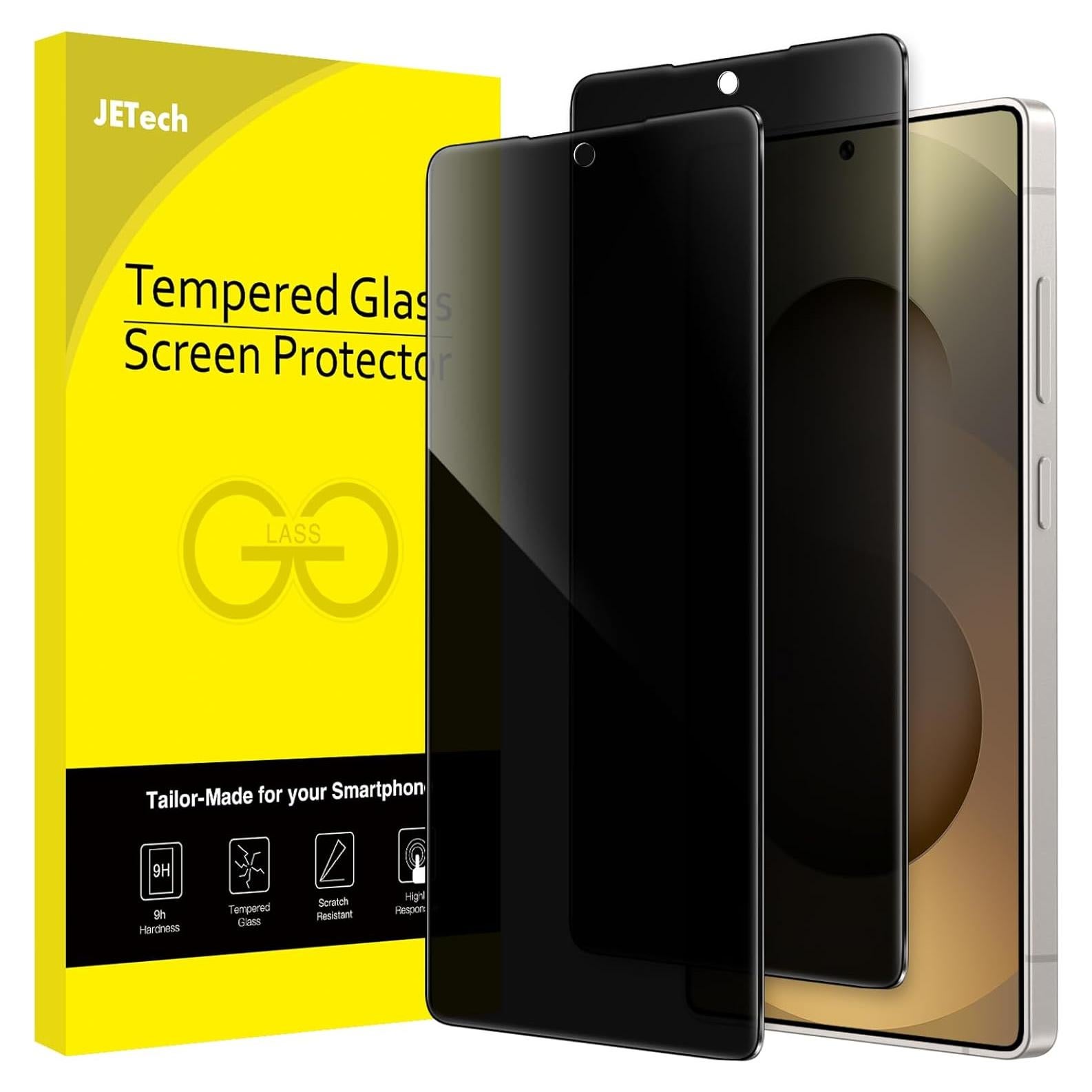 Protector de Pantalla Privado JETech para Samsung Galaxy S25 Ultra 5G, Vidrio Templado 2 Unidades