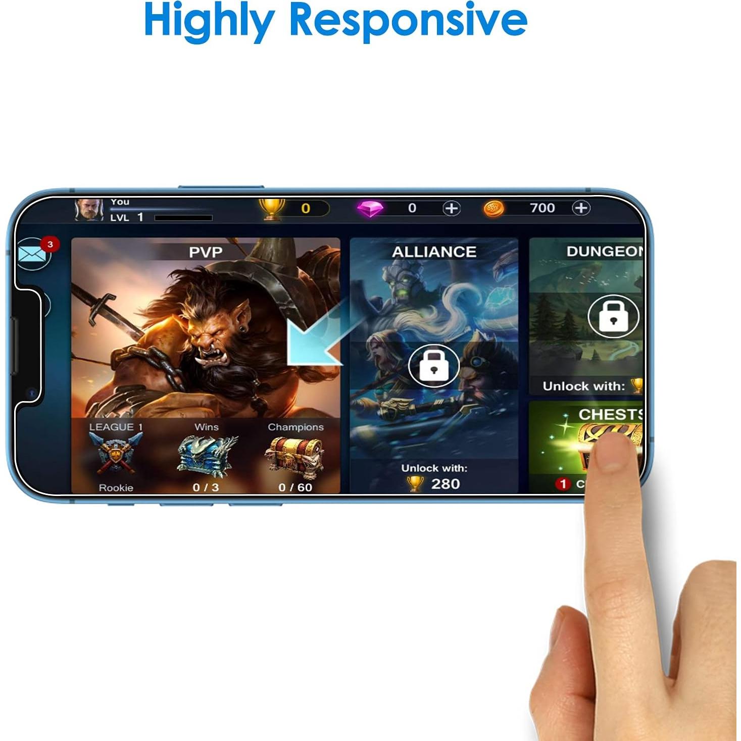 Protector de Pantalla JETech para iPhone 16e/13/13 Pro 6.1" Vidrio Templado - Paquete de 3