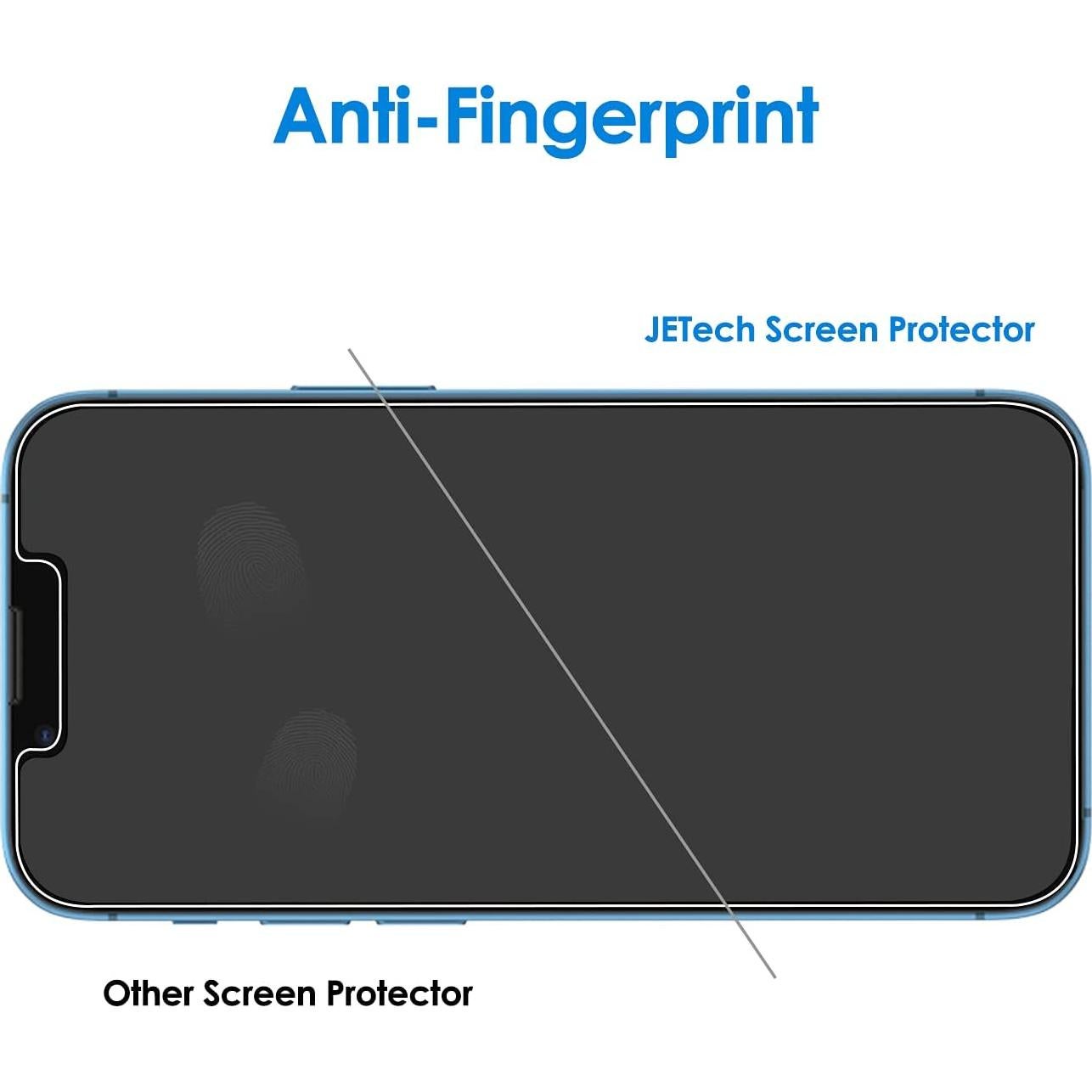 Protector de Pantalla JETech para iPhone 16e/13/13 Pro 6.1" Vidrio Templado - Paquete de 3