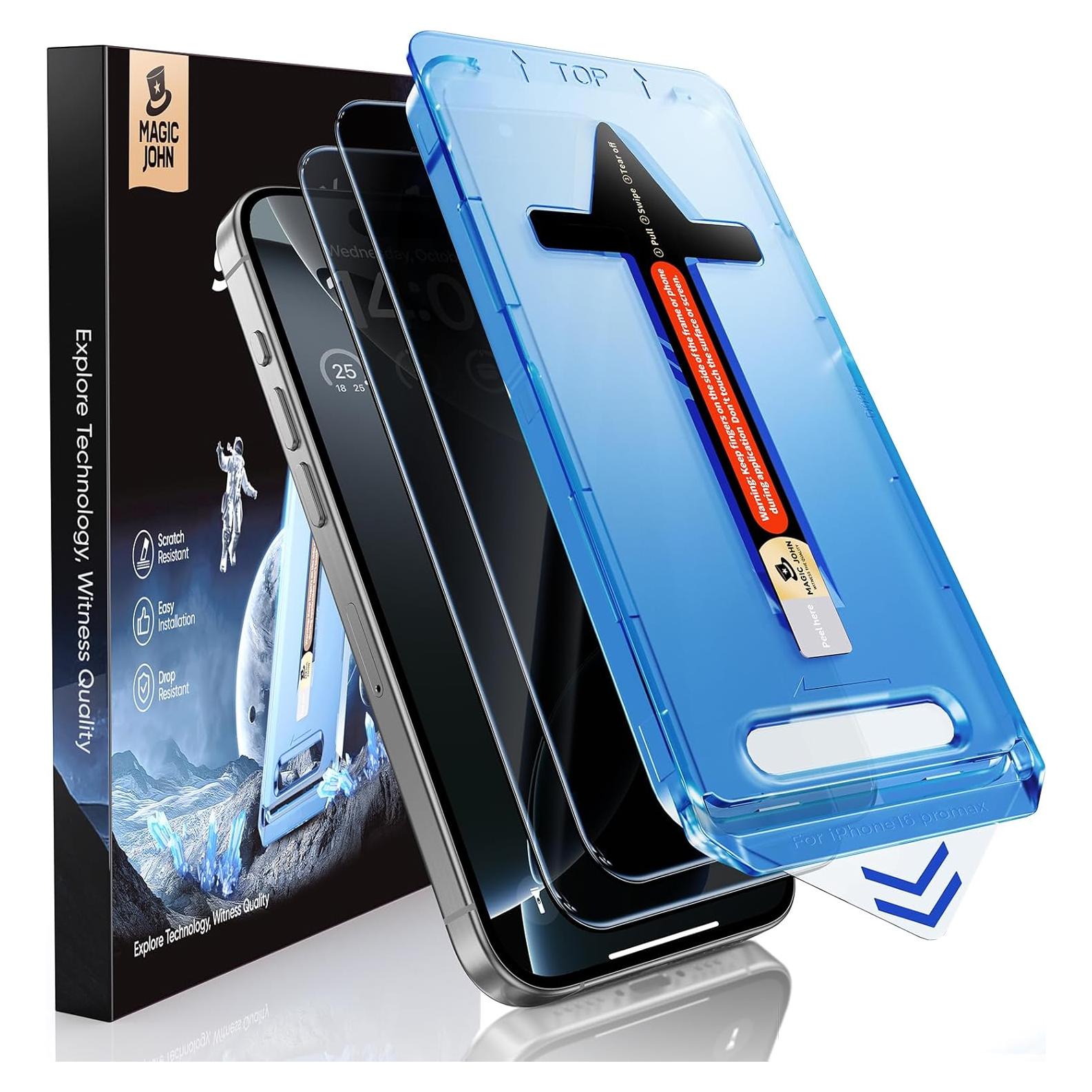 Protector de Pantalla Vidrio Templado Magic John iPhone 16 Pro Max 6.9" Privado