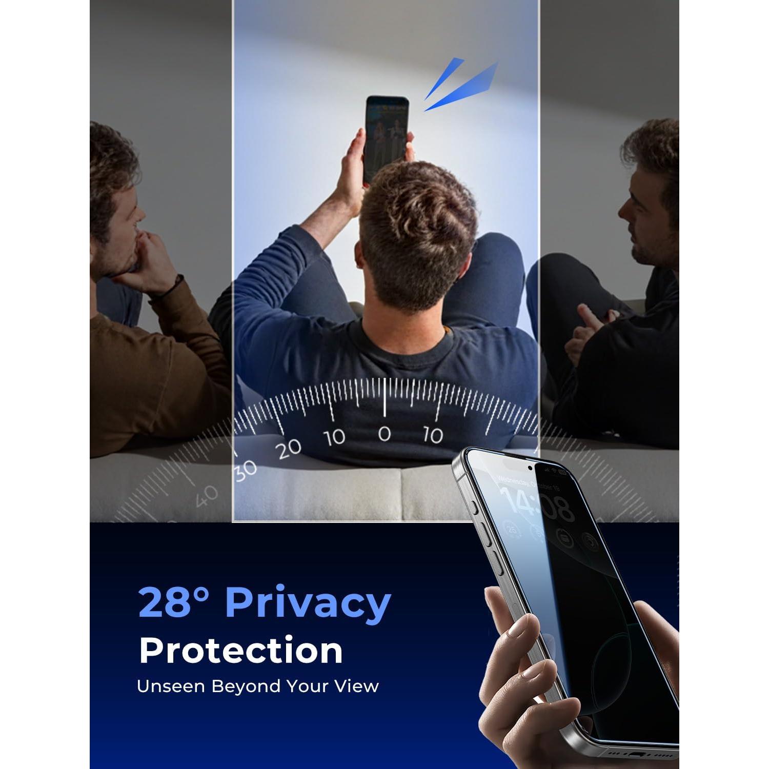 Protector de Pantalla Vidrio Templado Magic John iPhone 16 Pro Max 6.9" Privado