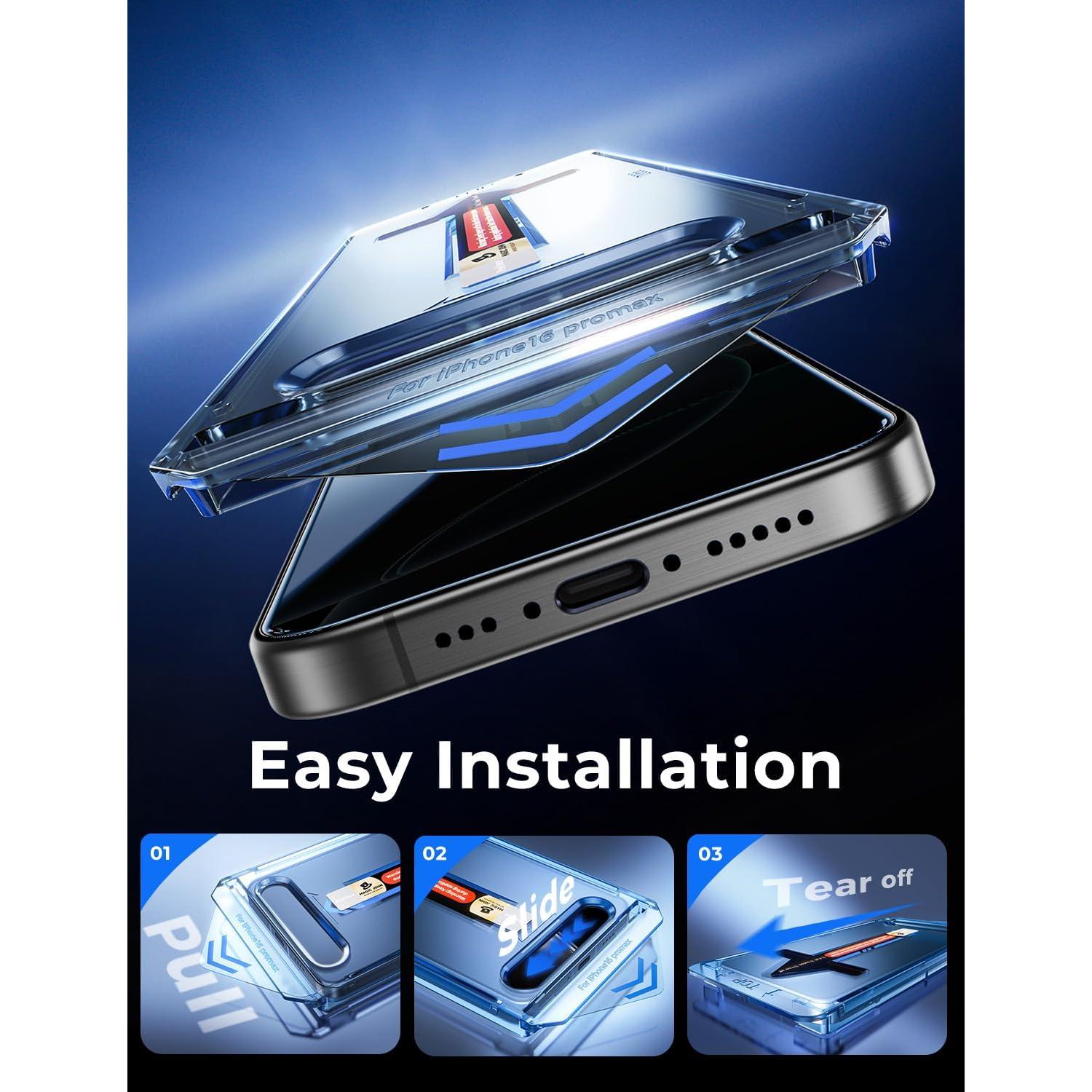 Protector de Pantalla Vidrio Templado Magic John iPhone 16 Pro Max 6.9" Privado