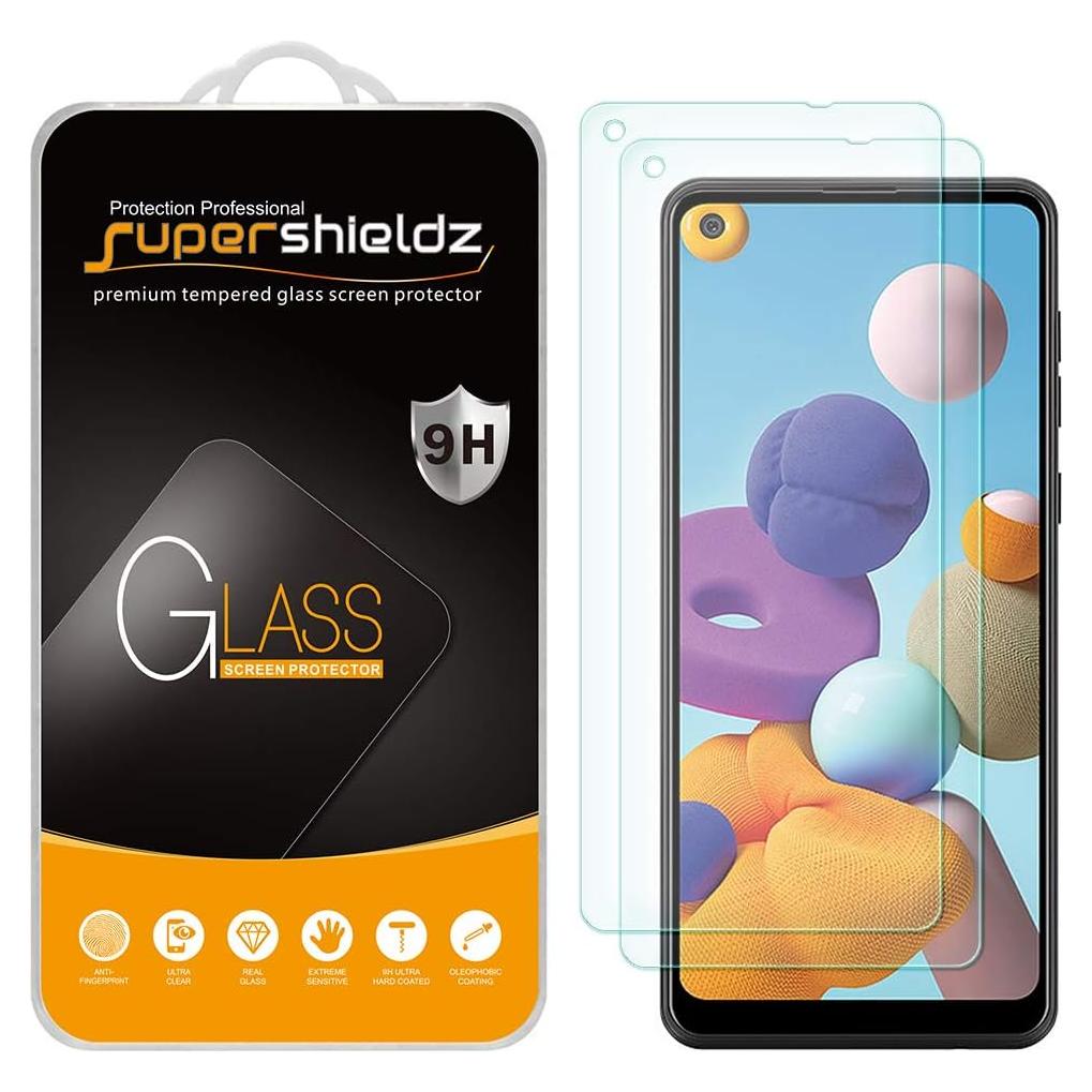 Protector de Pantalla Vidrio Templado Supershieldz para Samsung Galaxy A21 - 2 Pack