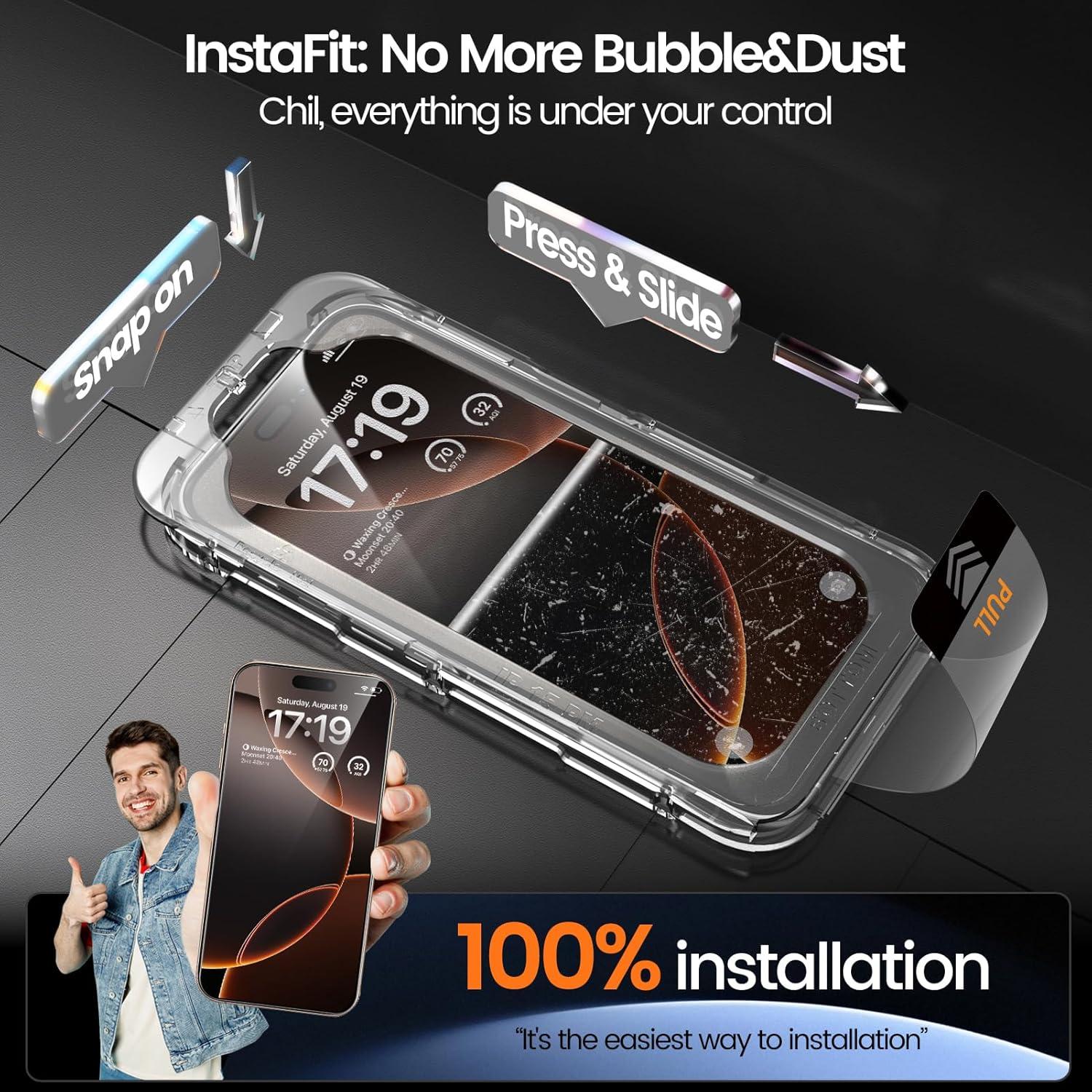 Protector de Pantalla Privado MOHAVE para iPhone 16 Pro 6.3"