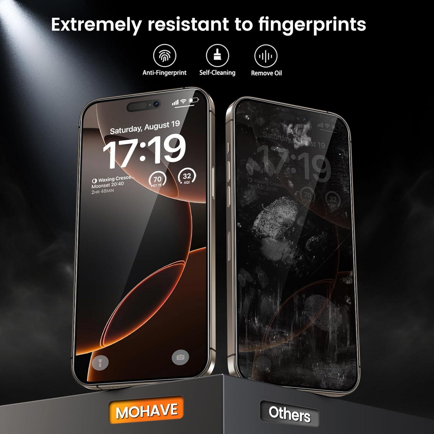 Protector de Pantalla Privado MOHAVE para iPhone 16 Pro 6.3"