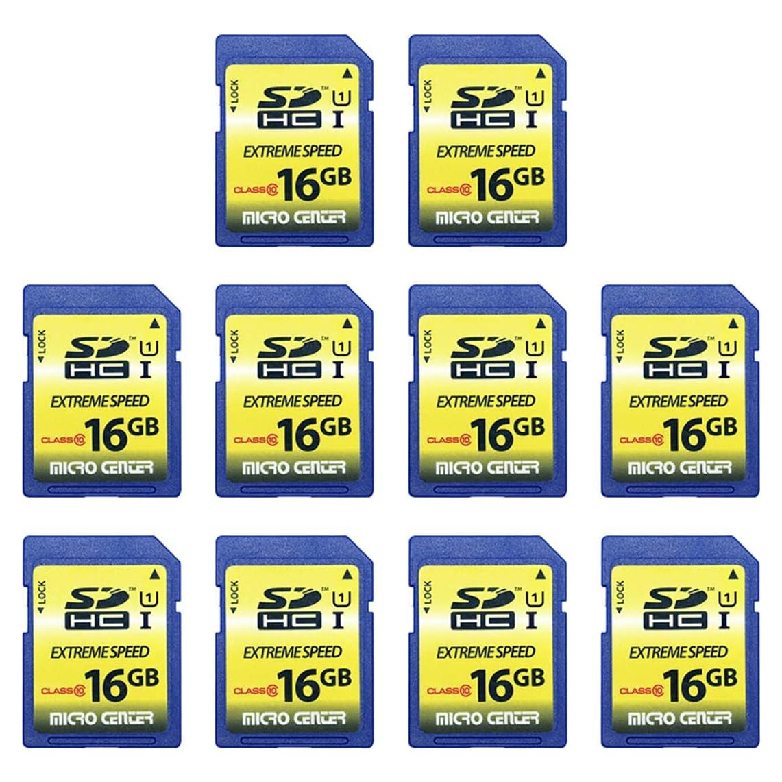 Tarjeta de Memoria SDHC 16GB INLAND Clase 10 - Paquete de 10