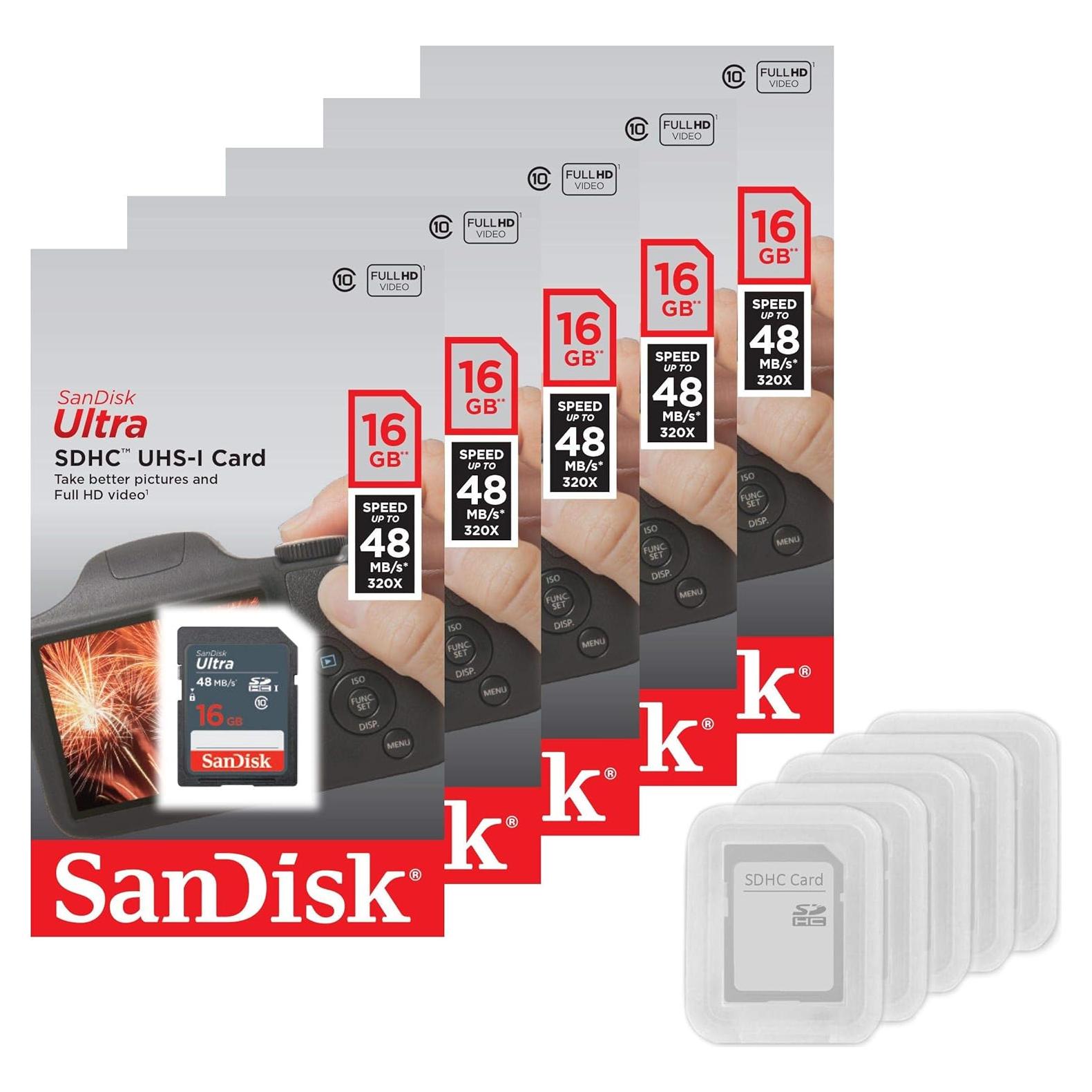 SanDisk Ultra 16GB Tarjeta de Memoria SDHC Clase 10