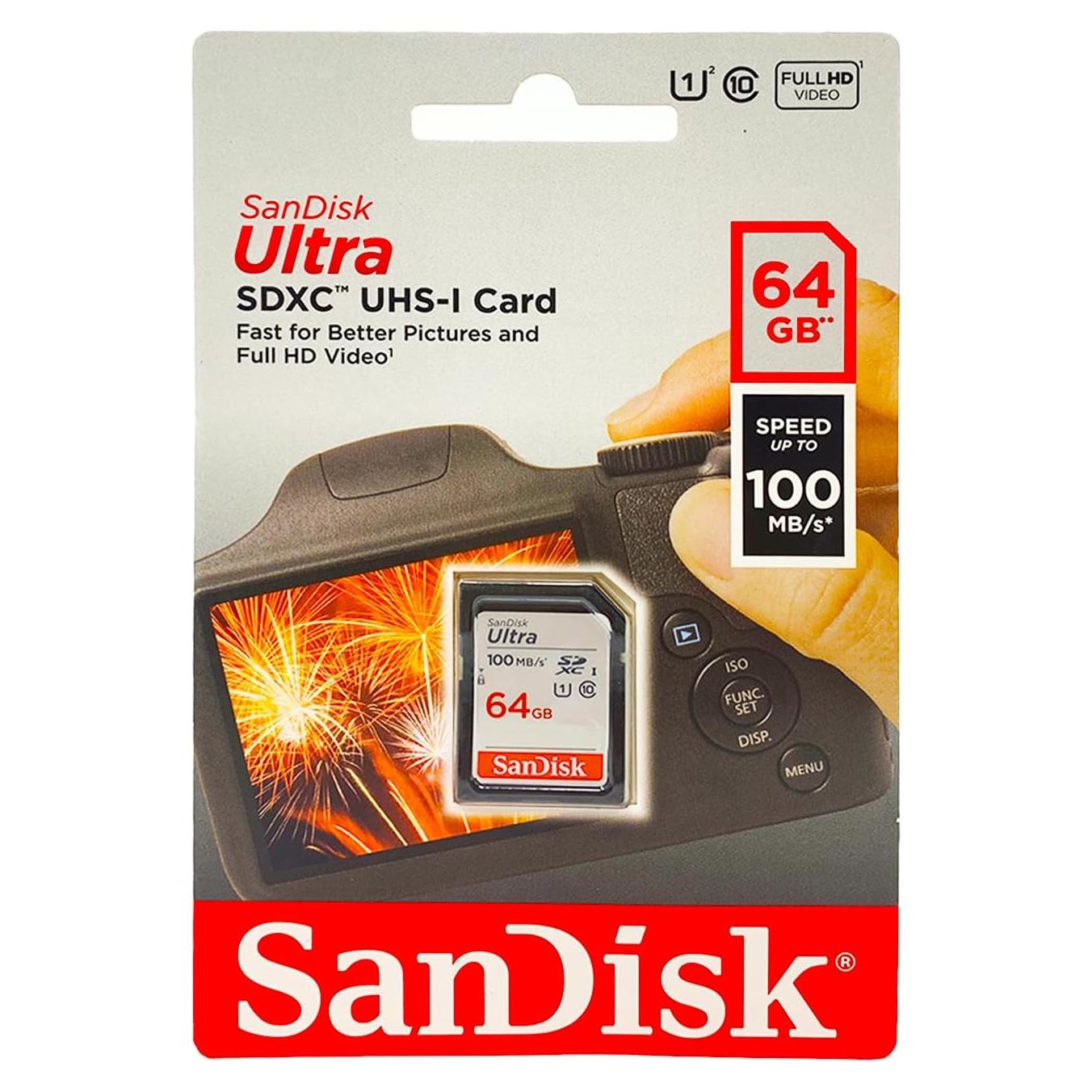 Tarjeta de Memoria SanDisk Ultra 64GB SDXC UHS-I 100MB/s