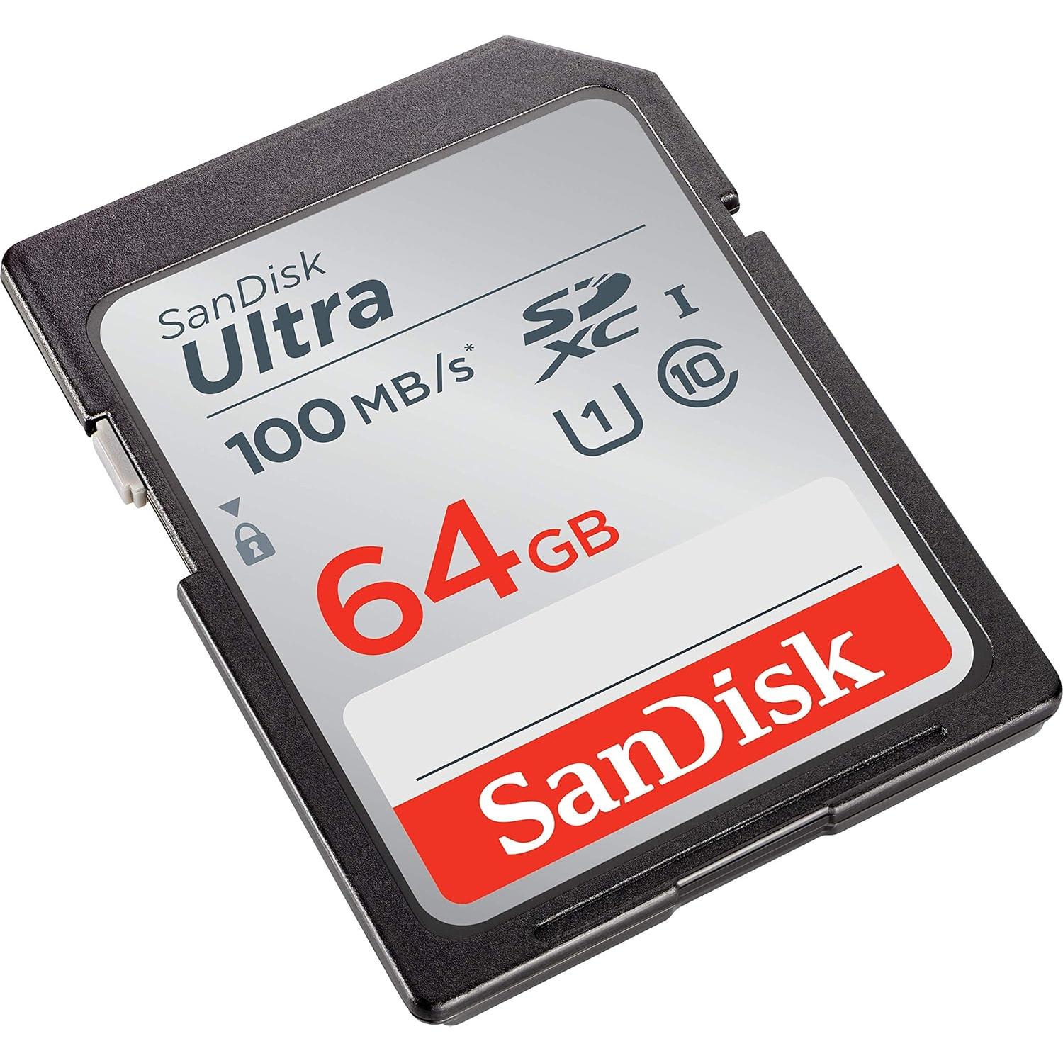 Tarjeta de Memoria SanDisk Ultra 64GB SDXC UHS-I 100MB/s