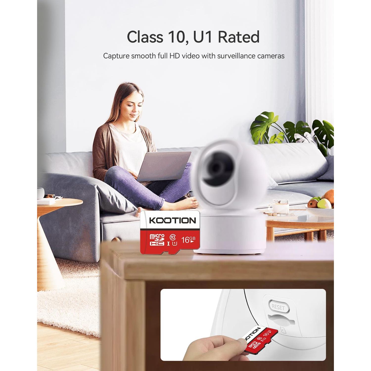 Paquete de 10 Tarjetas Micro SD 16GB KOOTION UHS-I Clase 10