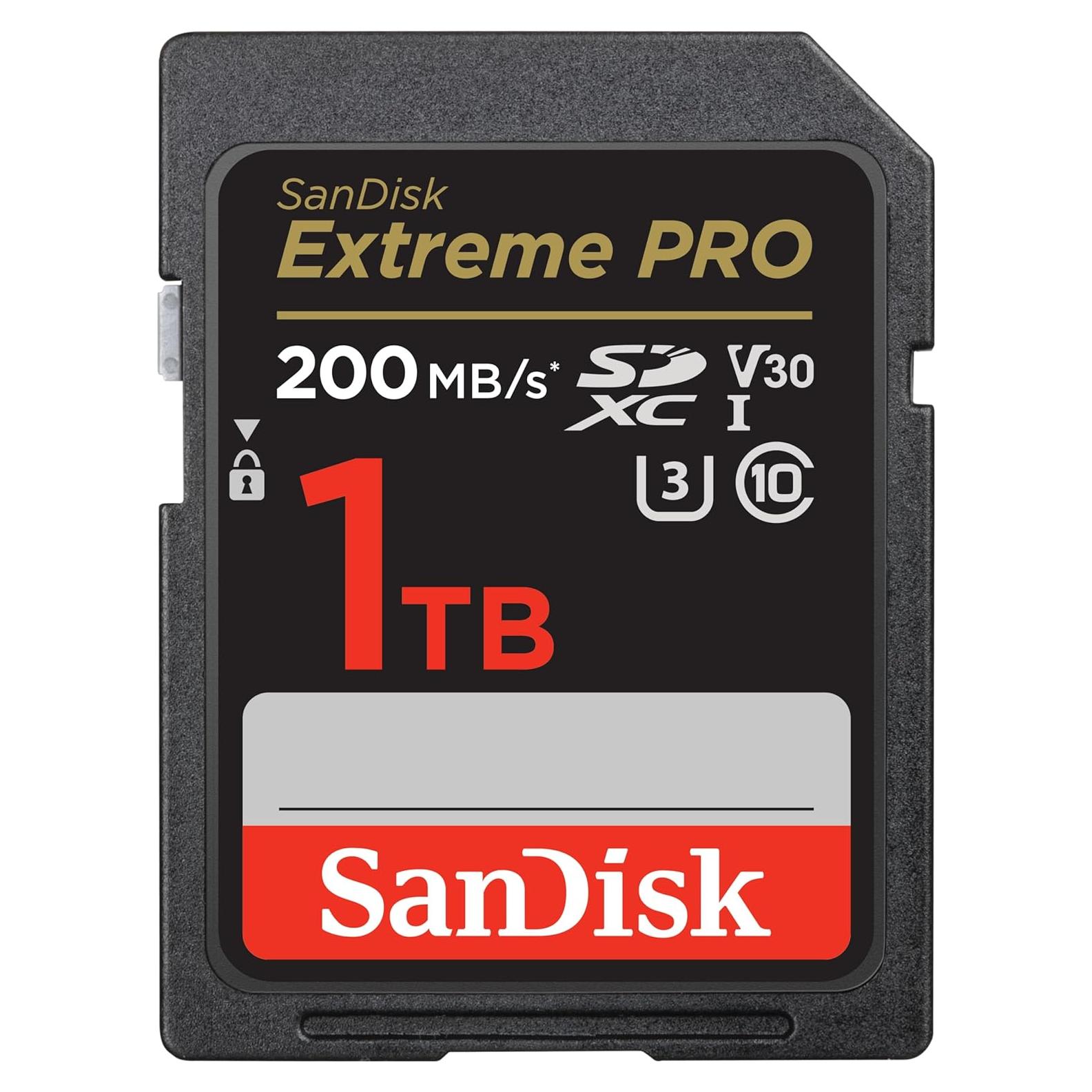 SanDisk 1TB Extreme PRO SDXC UHS-I Memory Card - C10, U3, V30, 4K UHD, SD Card - SDSDXXD-1T00-GN4IN