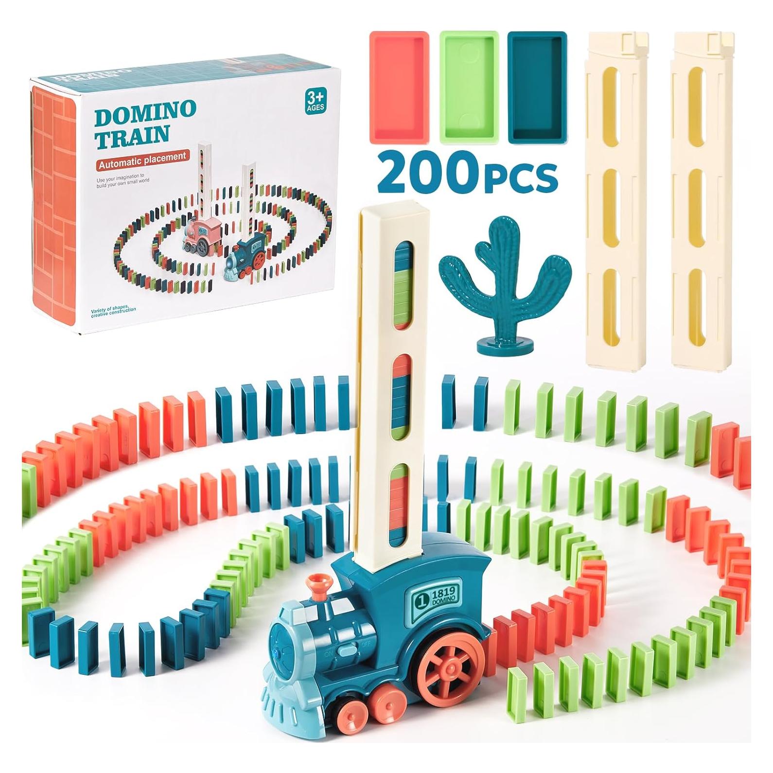 Juego de Tren de Dominó BAIWER 200 Piezas Juguete Educativo