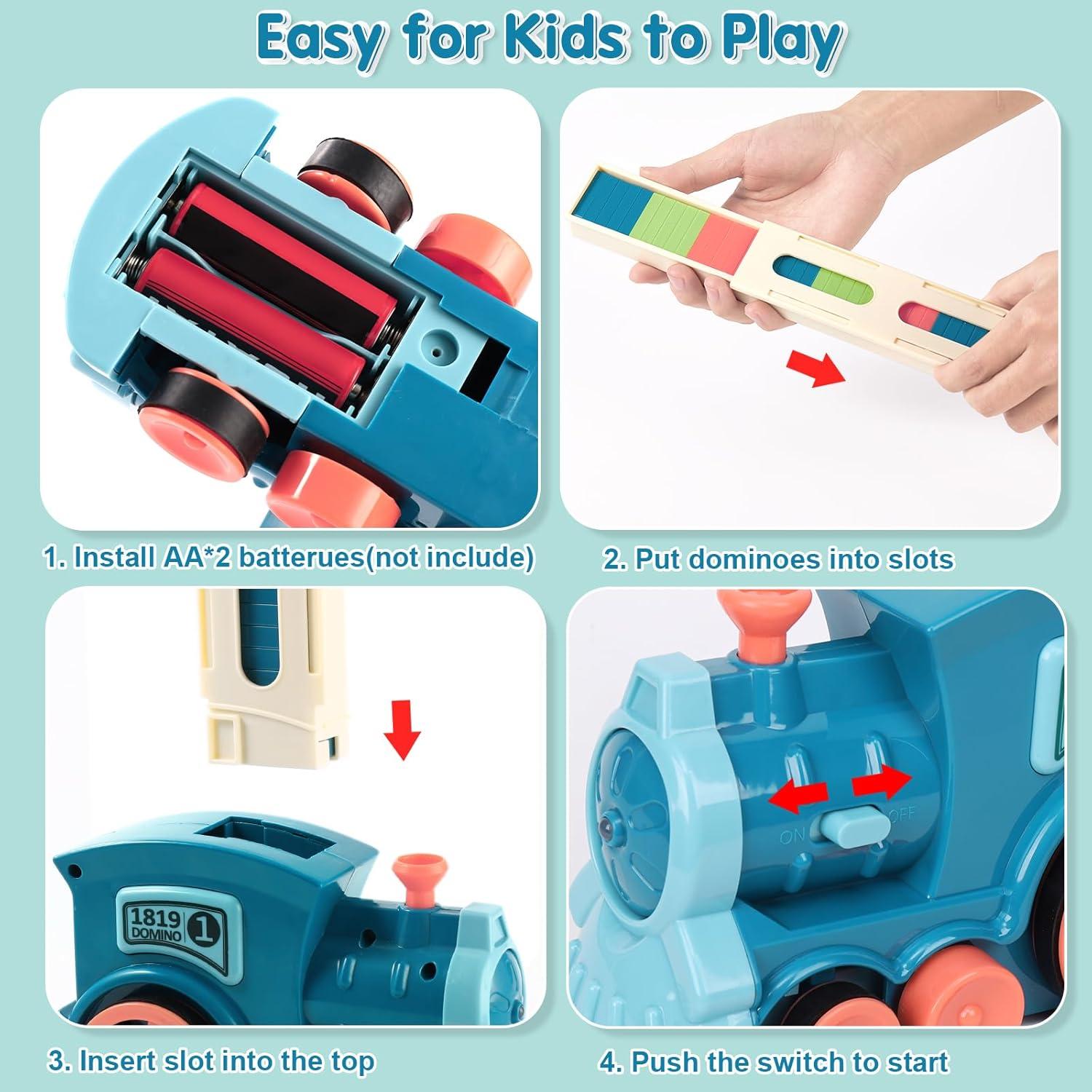 Juego de Tren de Dominó BAIWER 200 Piezas Juguete Educativo