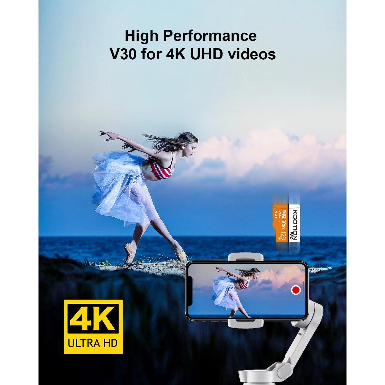 Tarjetas Micro SD 128GB KOOTION U3 V30 A1 Pack de 5