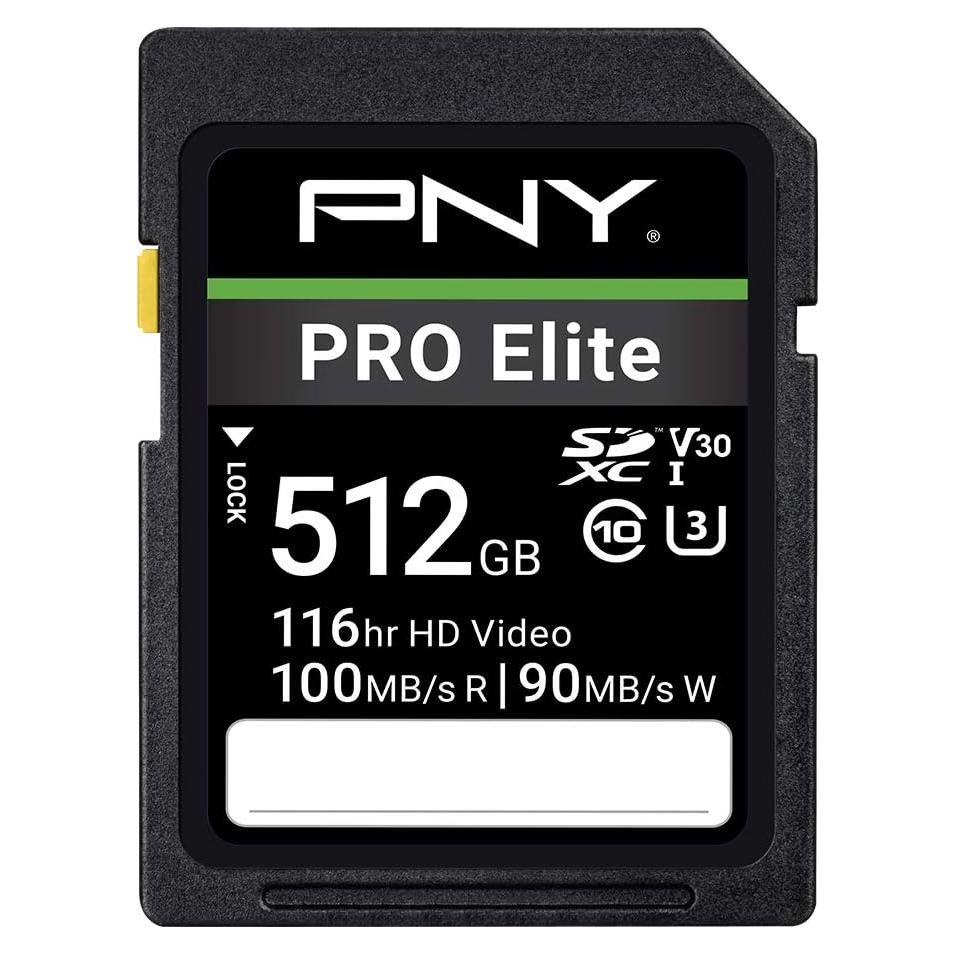 Tarjeta de Memoria Flash PNY 512GB PRO Elite U3 V30 100MB/s