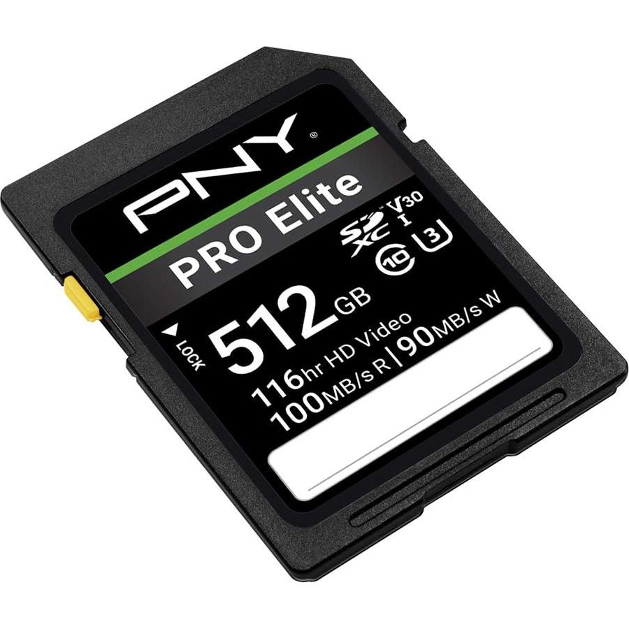 Tarjeta de Memoria Flash PNY 512GB PRO Elite U3 V30 100MB/s