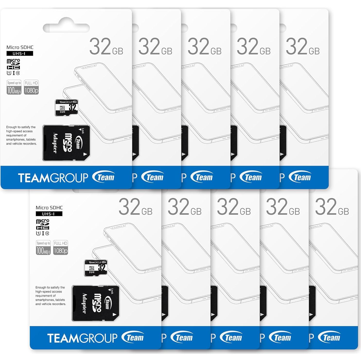 TEAMGROUP Tarjeta Micro SD 32GB UHS-I Clase 10 100MB/s