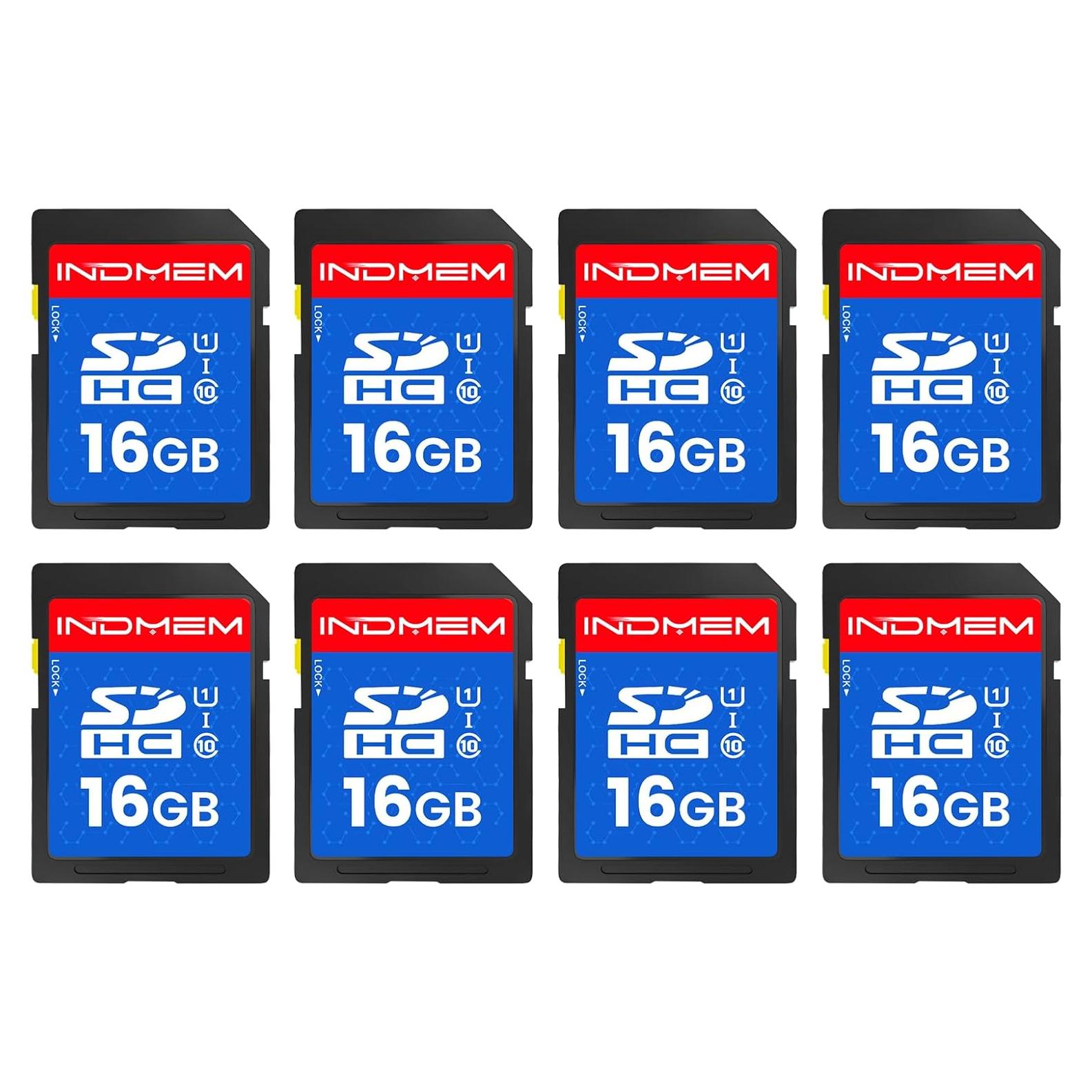 Tarjeta SD INDMEM 16GB Clase 10 - 8 Paquetes MLC