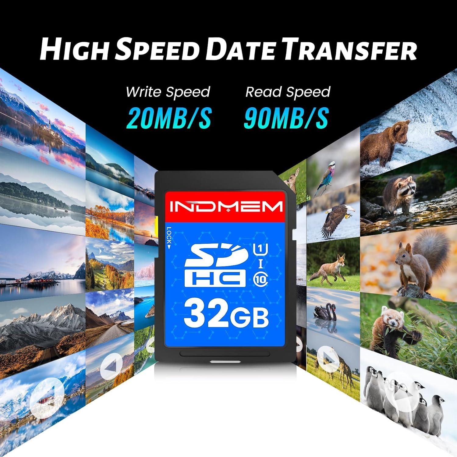 Tarjeta SD INDMEM 32GB UHS-I Clase 10 - Paquete de 10 Unidades