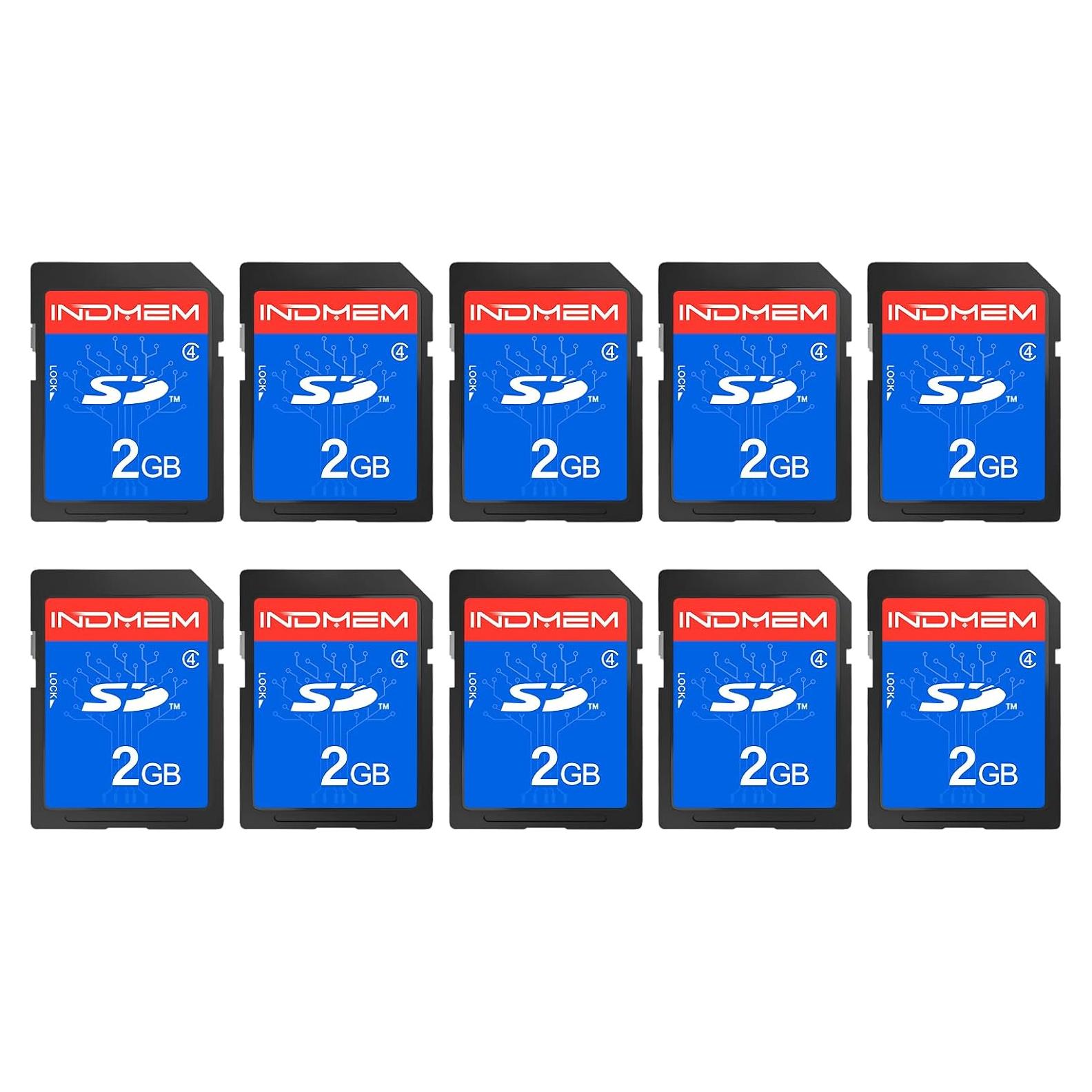 Tarjeta SD 2GB Clase 4 INDMEM - 10 Paquetes de Memoria