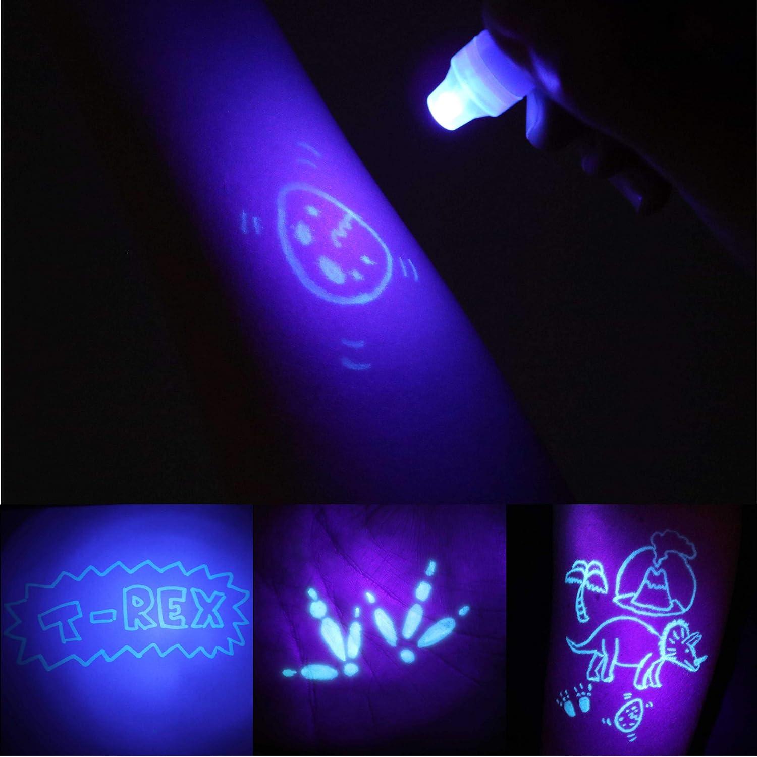 BONNYCO Paquete 16 Bolígrafos Tinta Invisible Dinosaurios