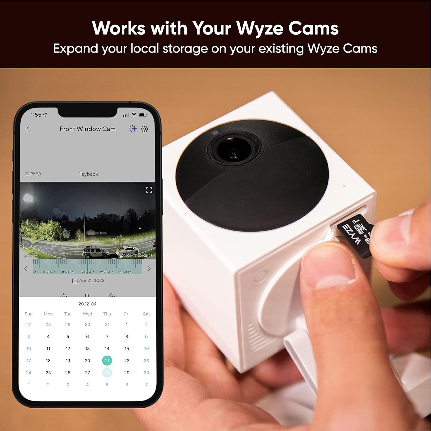 Tarjeta MicroSDXC Wyze 128GB Clase 10 UHS-3 Resistente al Agua