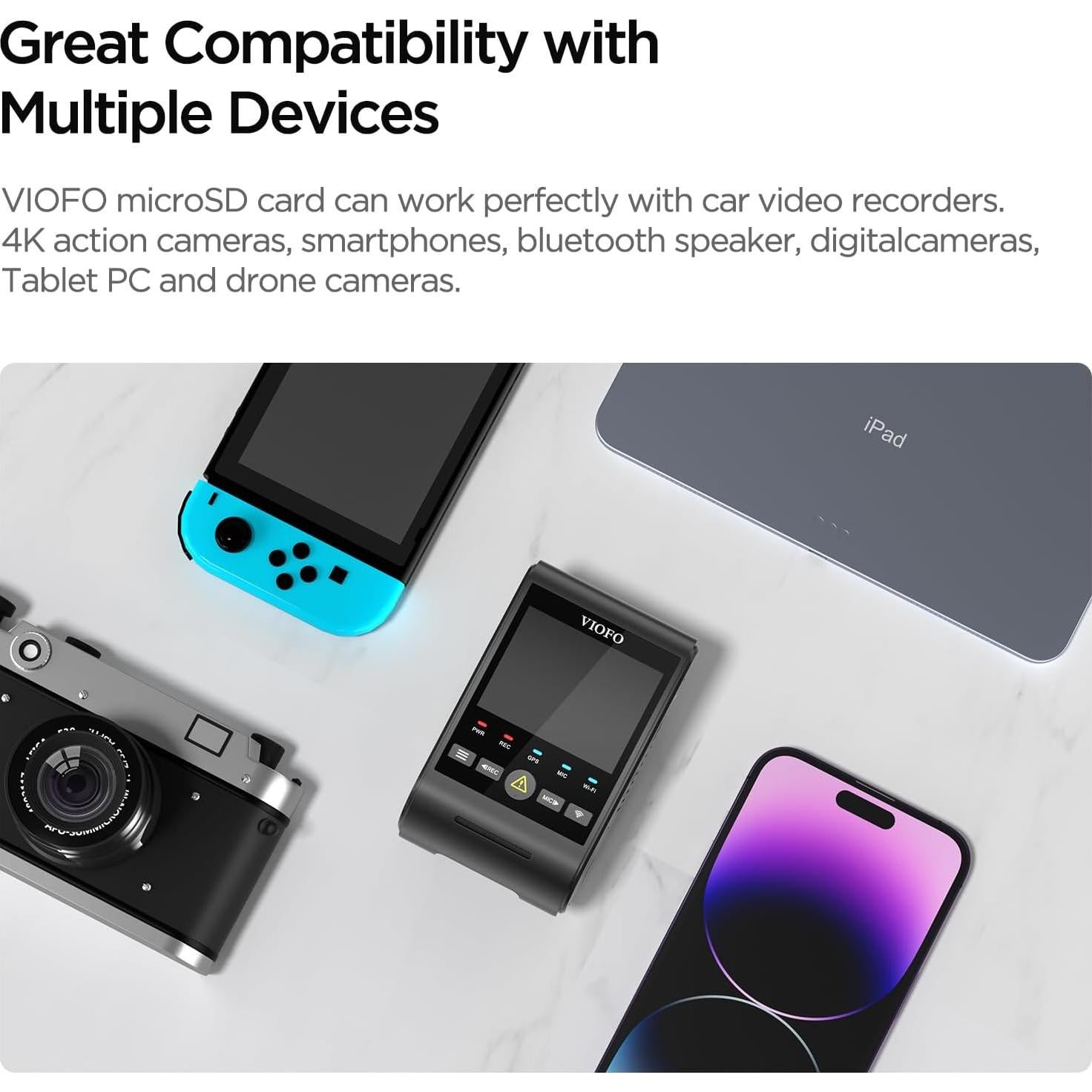 Tarjeta microSD VIOFO 64GB U3 A2 V30 Alta Velocidad