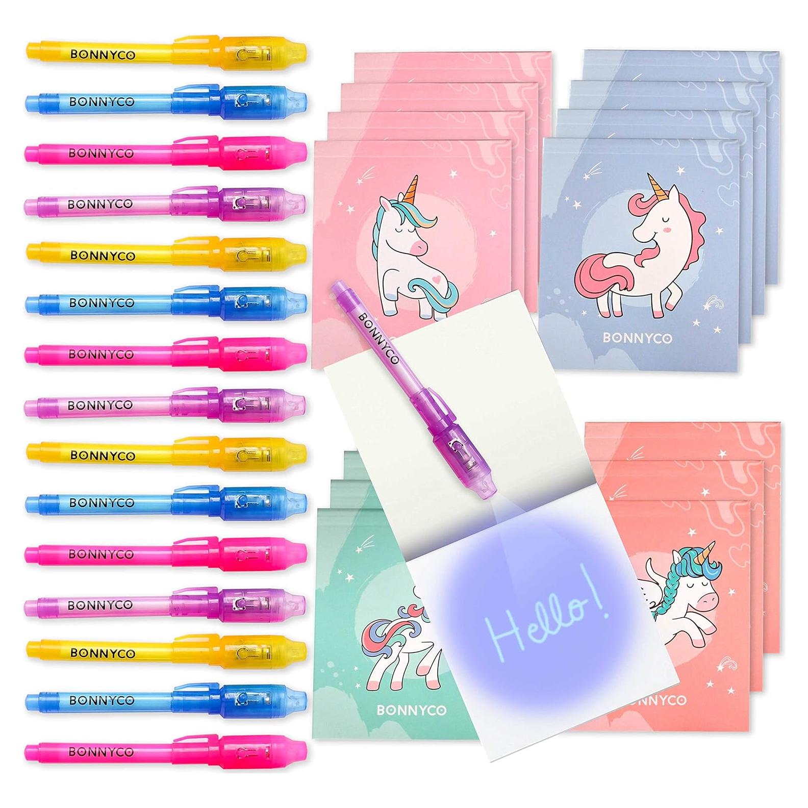 BONNYCO Paquete 16 Bolígrafos Tinta Invisible y Cuaderno