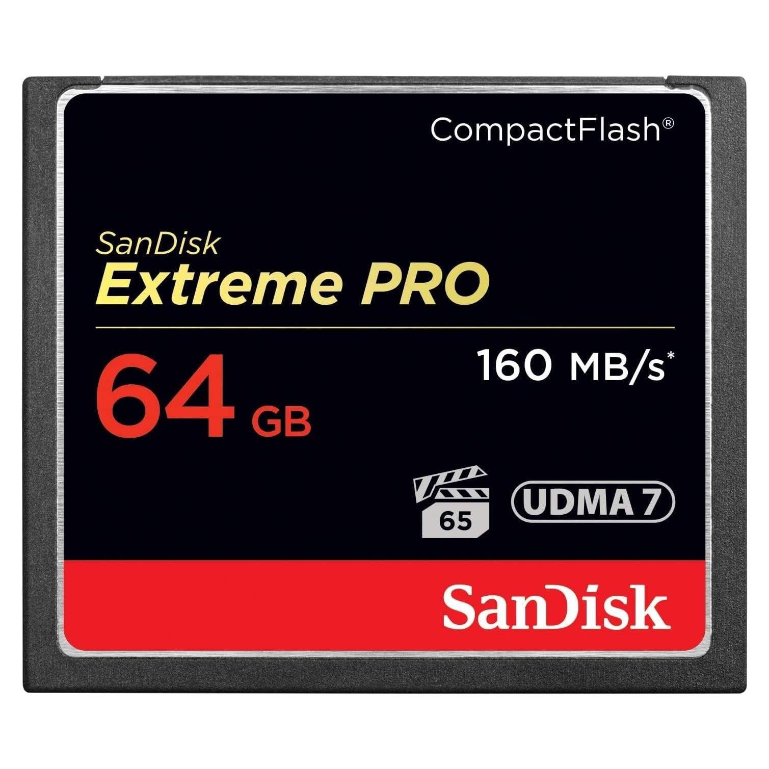 Tarjeta de Memoria SanDisk 64GB Extreme PRO UDMA 7 160MB/s