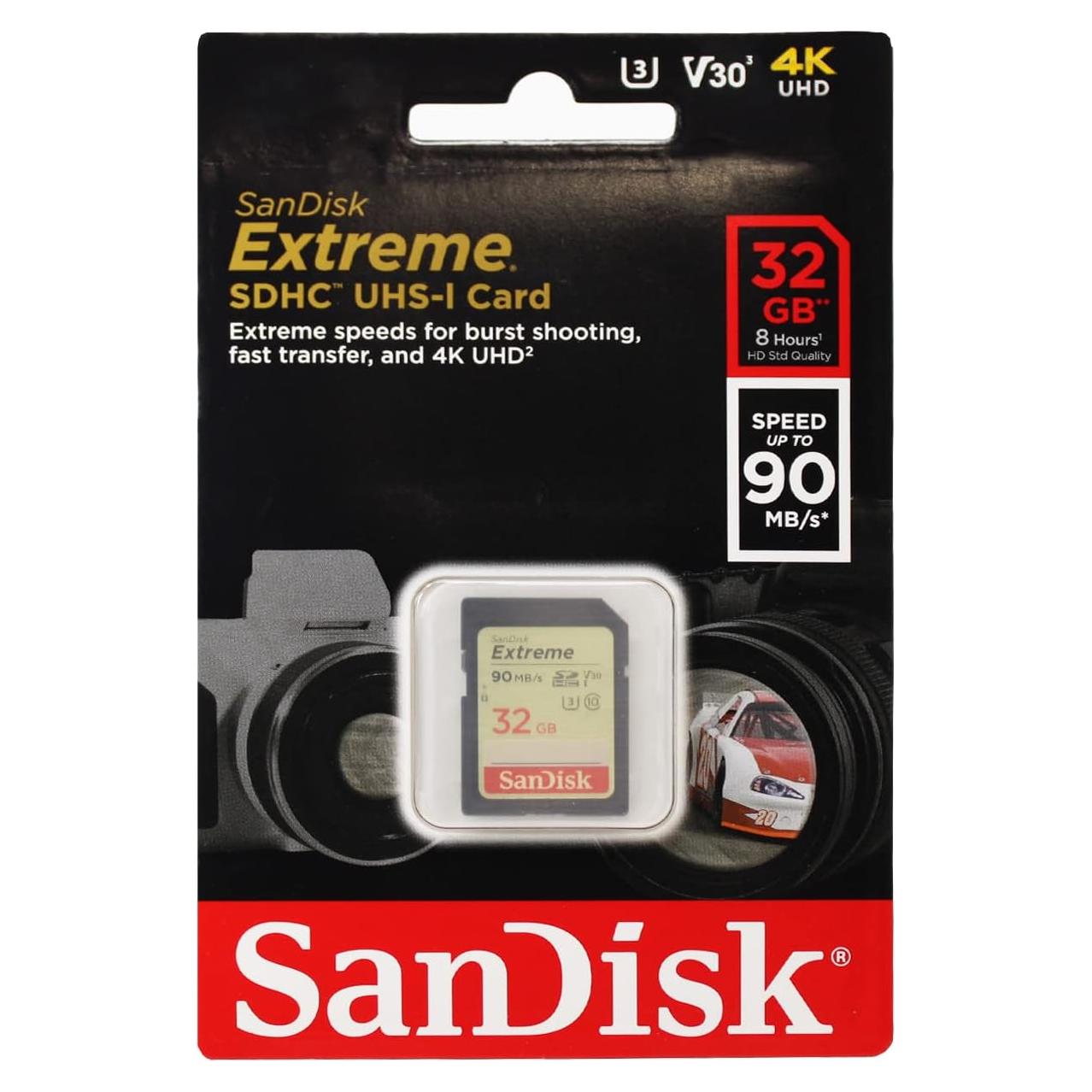 Tarjeta de Memoria SanDisk 32GB Extreme SDHC UHS-I 90MB/s