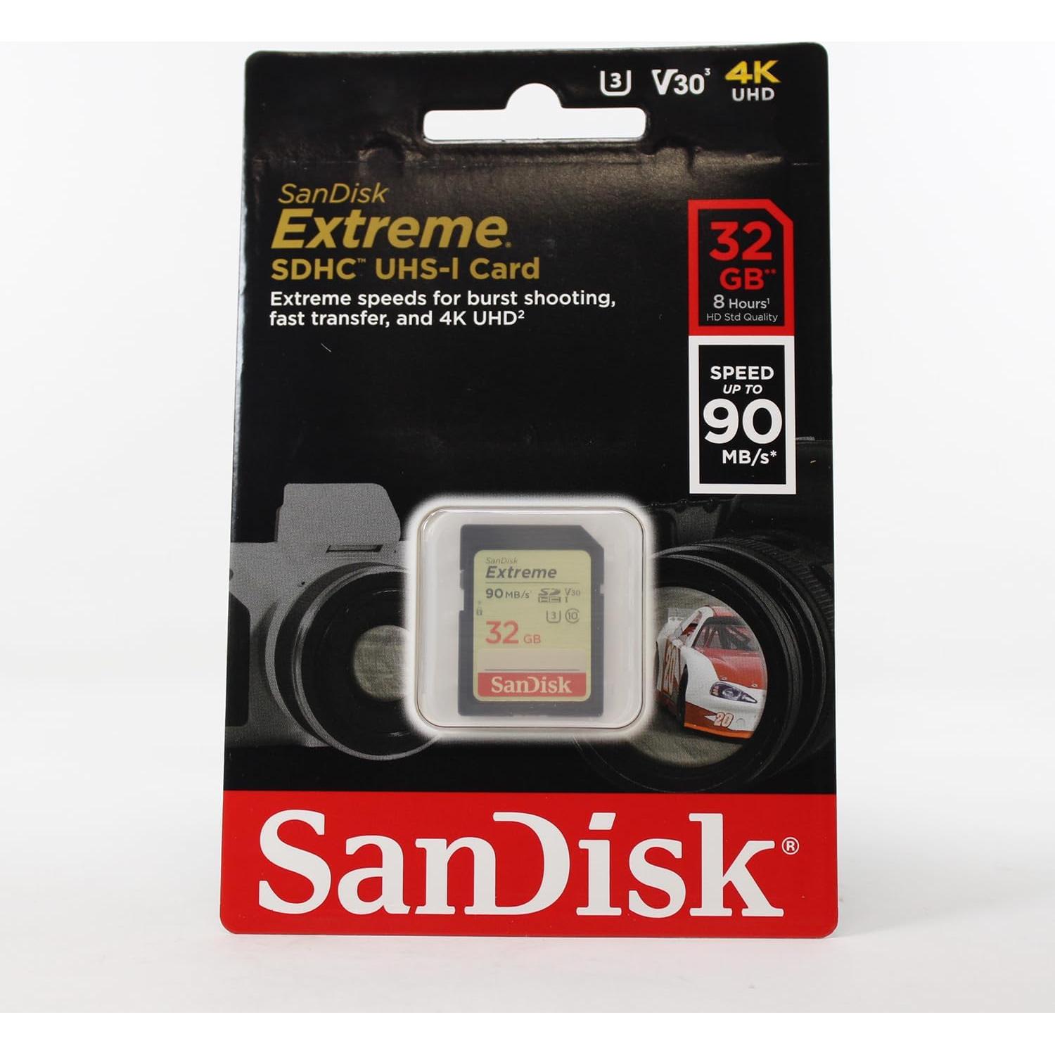 Tarjeta de Memoria SanDisk 32GB Extreme SDHC UHS-I 90MB/s