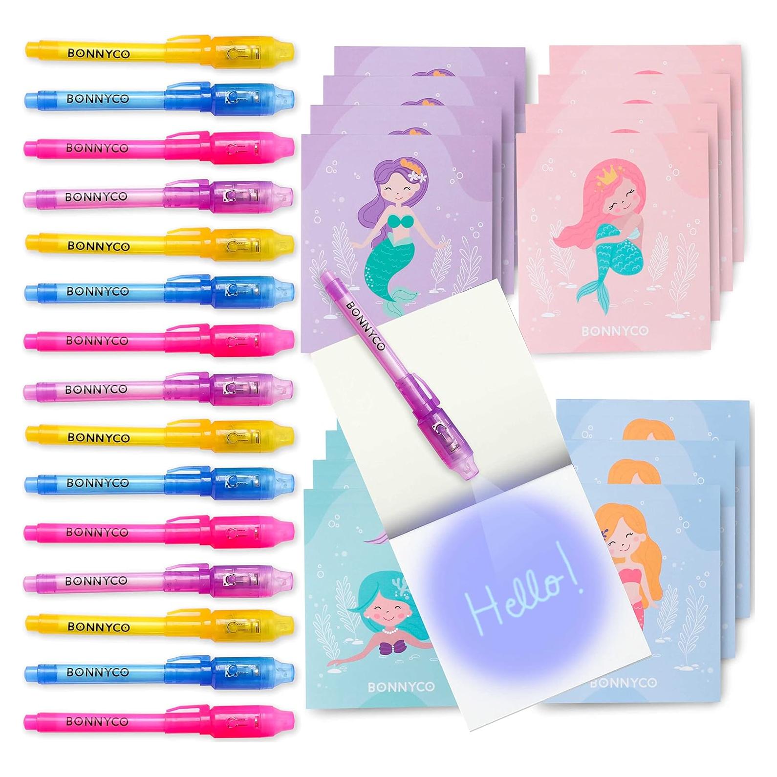 BONNYCO Paquete 16 Bolígrafos Tinta Invisible Sirena