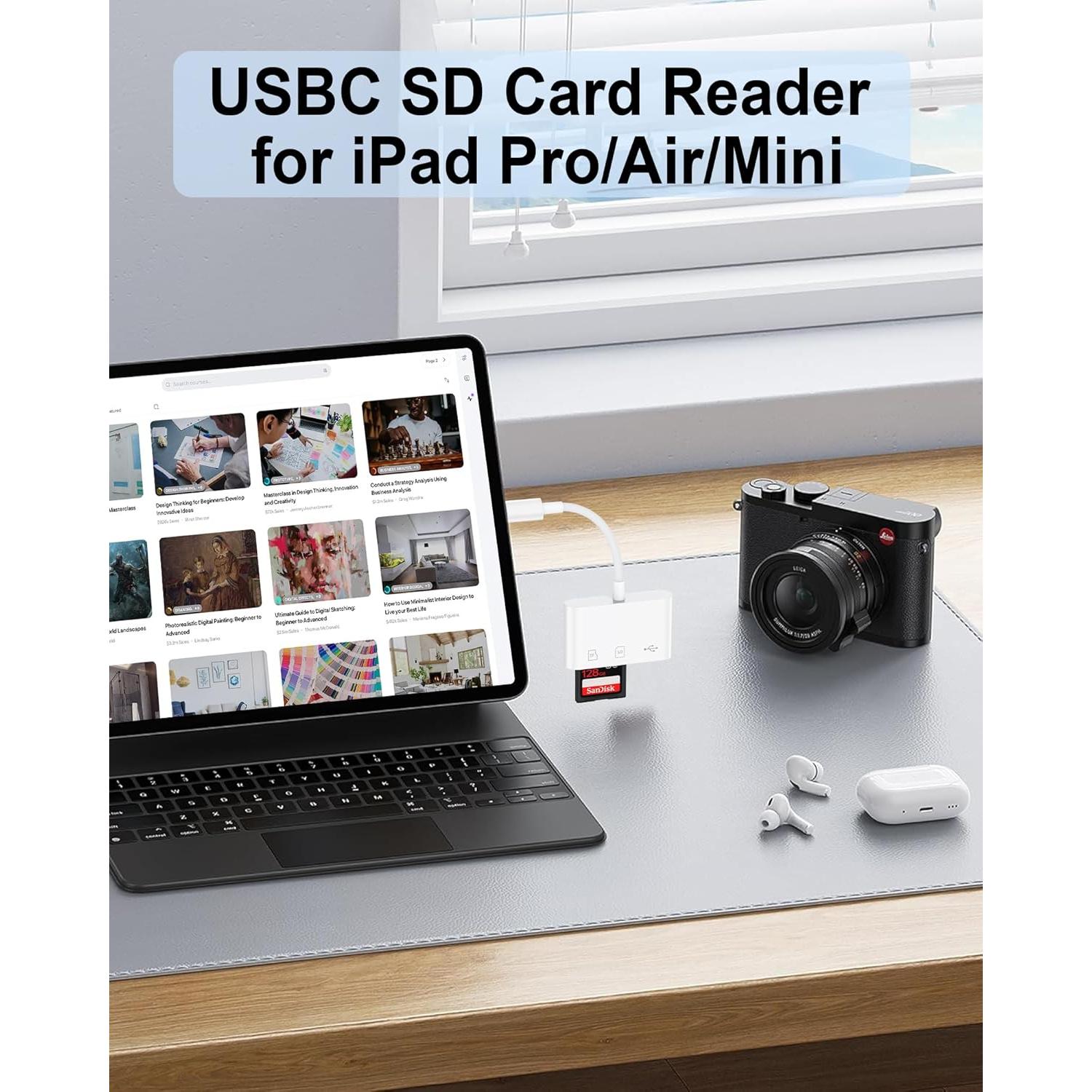 Lector de Tarjetas SD USB-C AILKIN para iPhone 16/15 y iPad