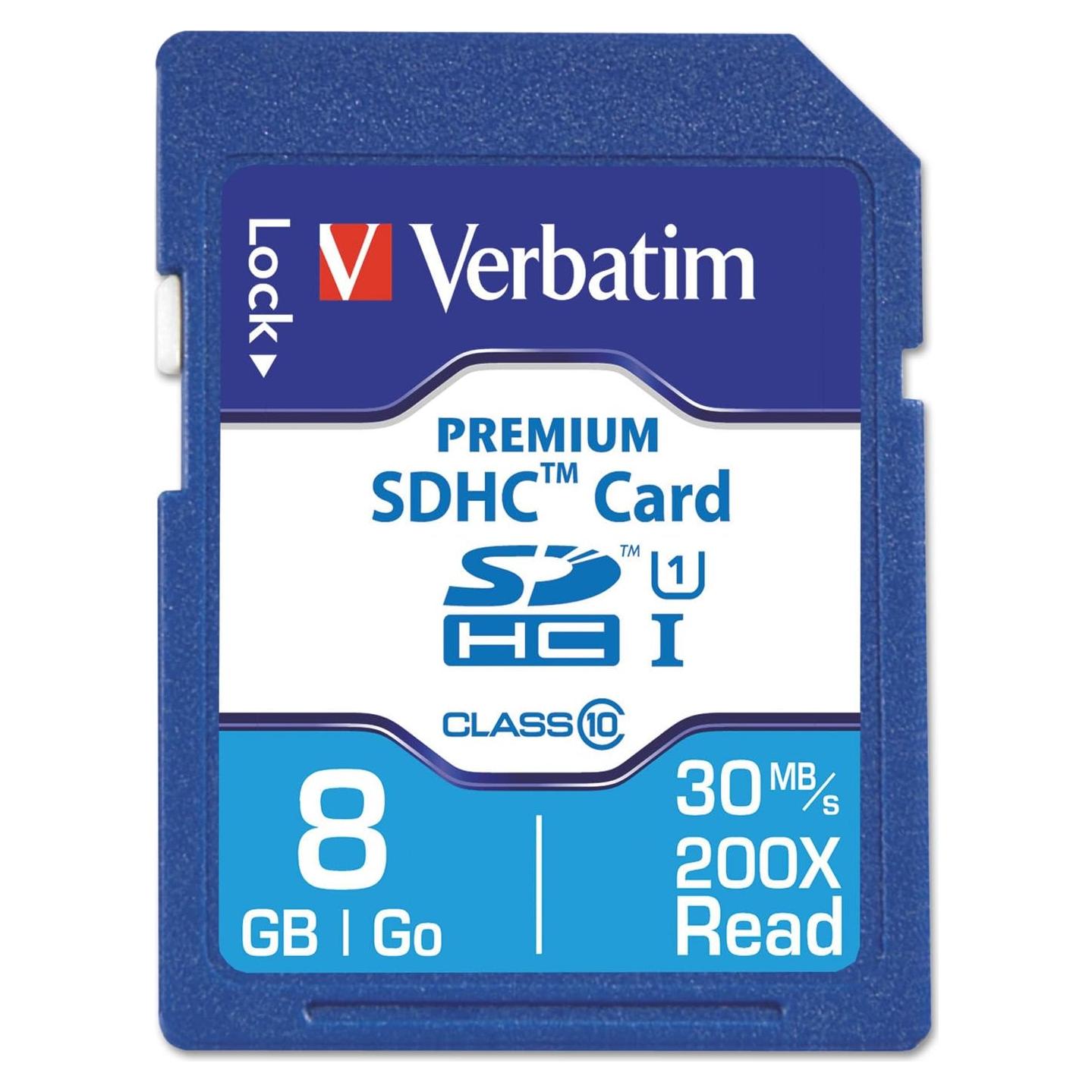 Tarjeta de Memoria SDHC Verbatim 8GB UHS-I Clase 10 Azul