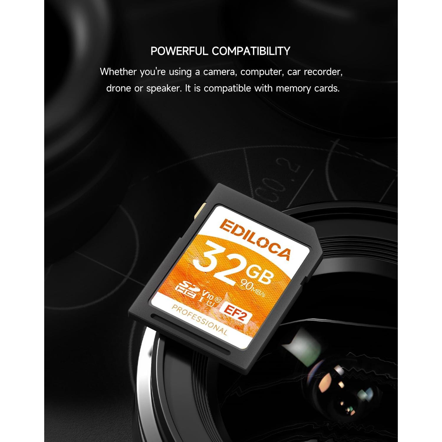 Tarjeta SD UHS-I 32GB PHISON EF2 Velocidad 100MB/s