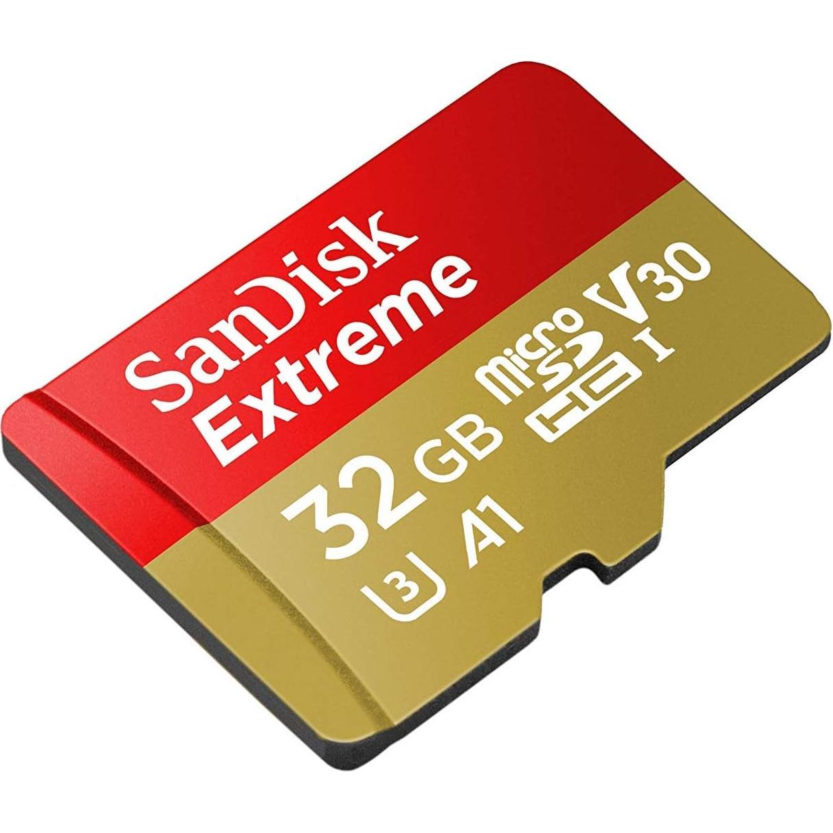 SanDisk 32GB Micro SDHC Extreme U3 V30 4K - 2 Paquete con Lector