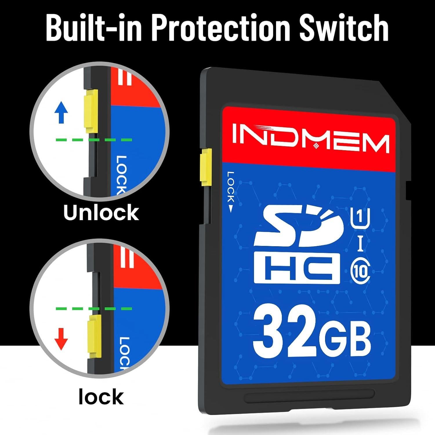 Tarjeta SD 32GB elecacc UHS-I Clase 10 Alta Velocidad 2 Pcs