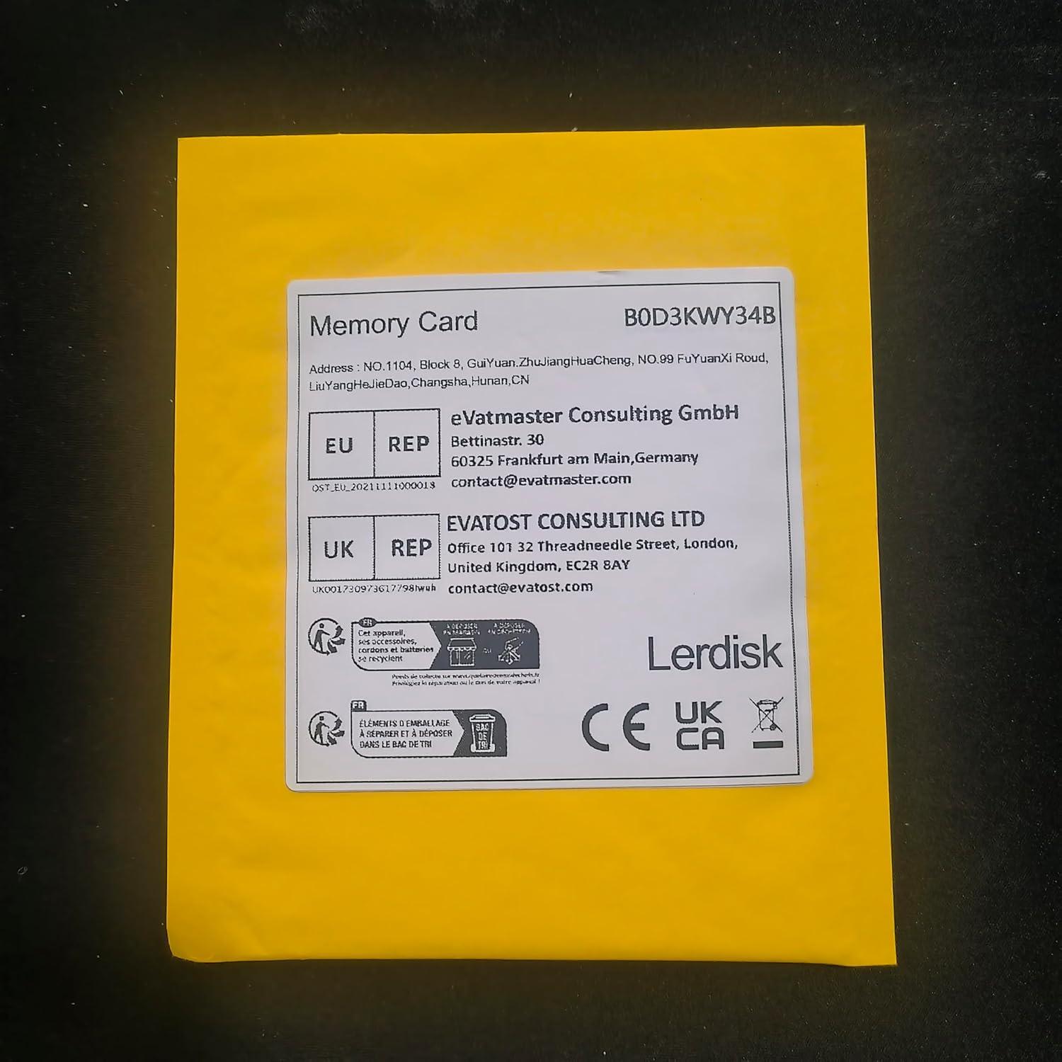 Tarjeta Micro SD Lerdisk 1GB Clase 4 Alta Velocidad