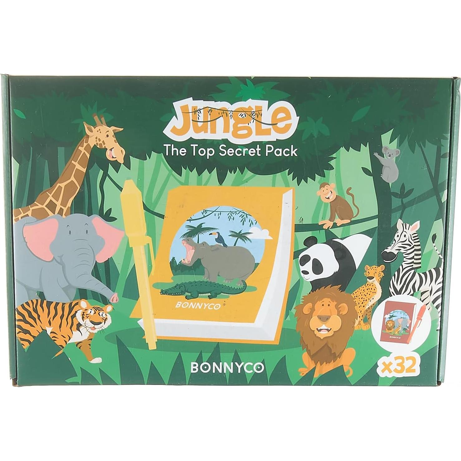 BONNYCO Paquete 32 bolígrafos tinta invisible y cuaderno